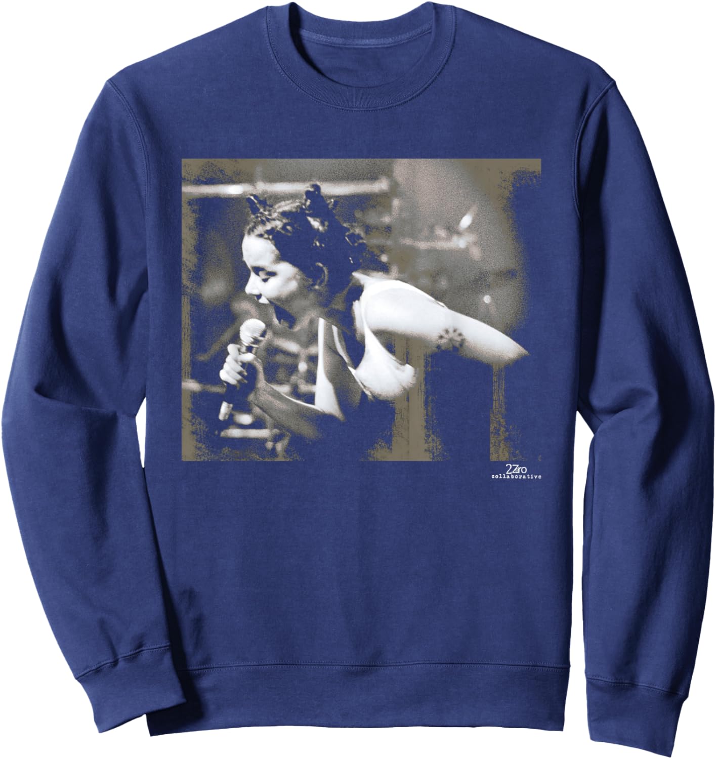 Bjork Live 1993 Debut Tour by Phil Nicholls Sweatshirt - Sweatshirt | Navy