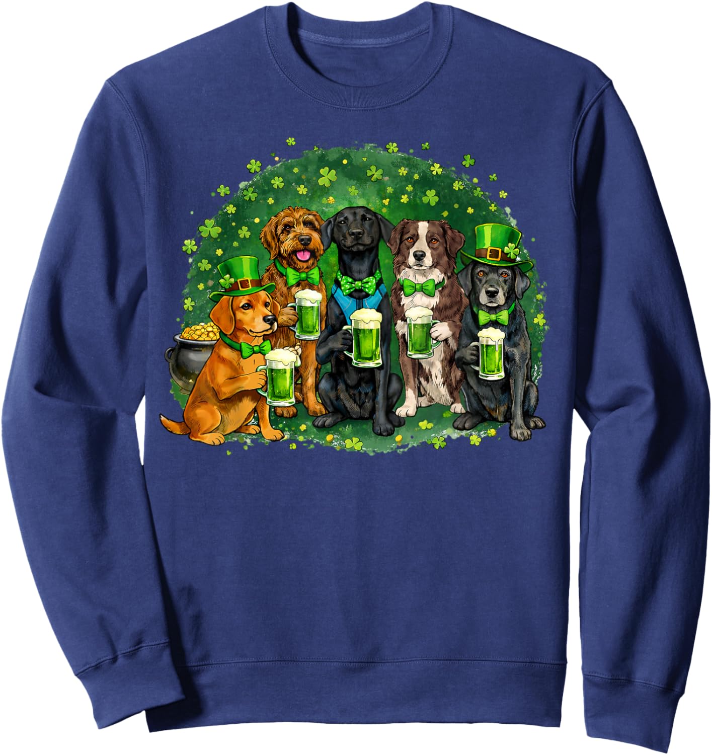 St Patrick’s Day Dog Lovers Squad Sweatshirt - Sweatshirt | Navy
