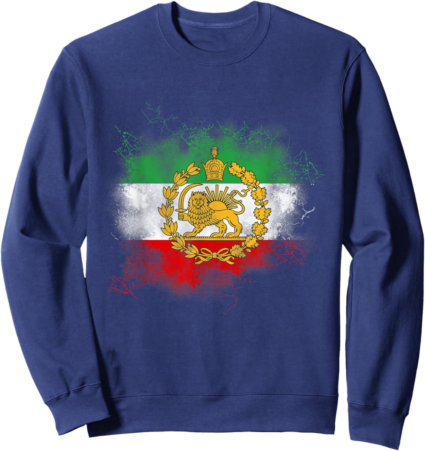 Iran Lion Sun Flag,Iran,Persian,Shir o Khorshid Sweatshirt - Sweatshirt | Navy