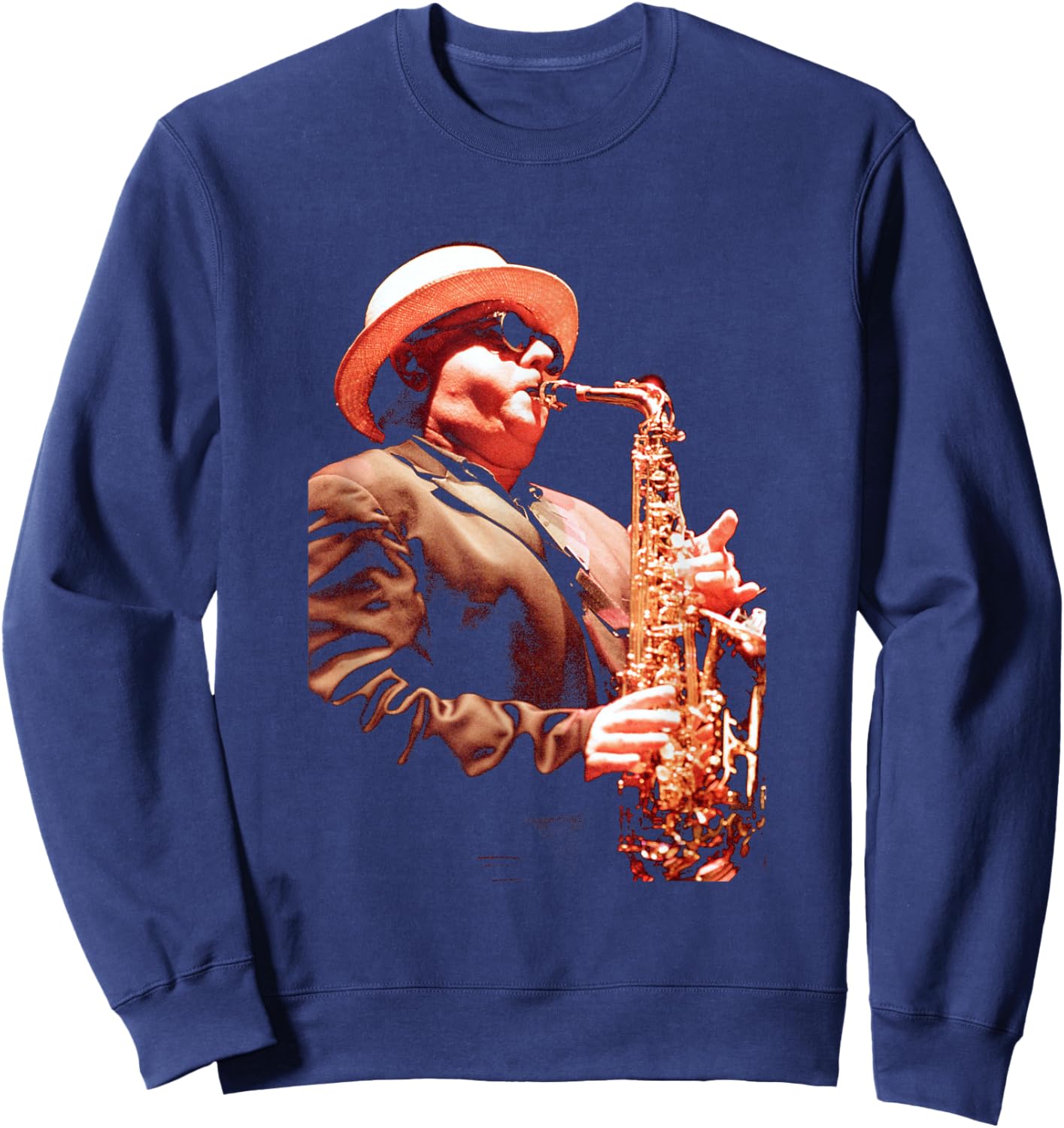 Van Morrison Singer Sax Player at St David's Hall Cardiff Sweatshirt - Sweatshirt | Navy