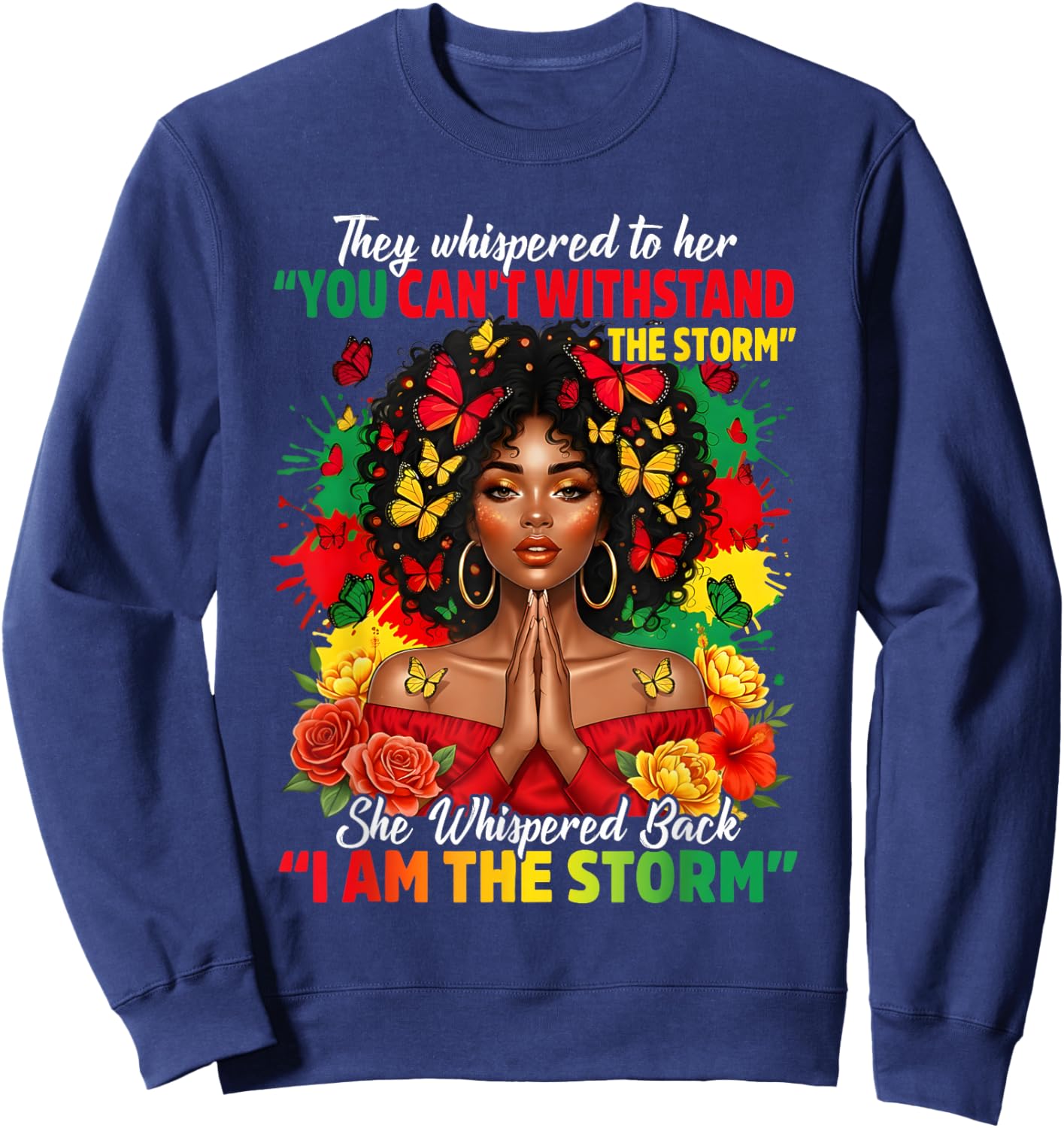 Afro I Am The Storm Sweatshirt - Sweatshirt | Navy
