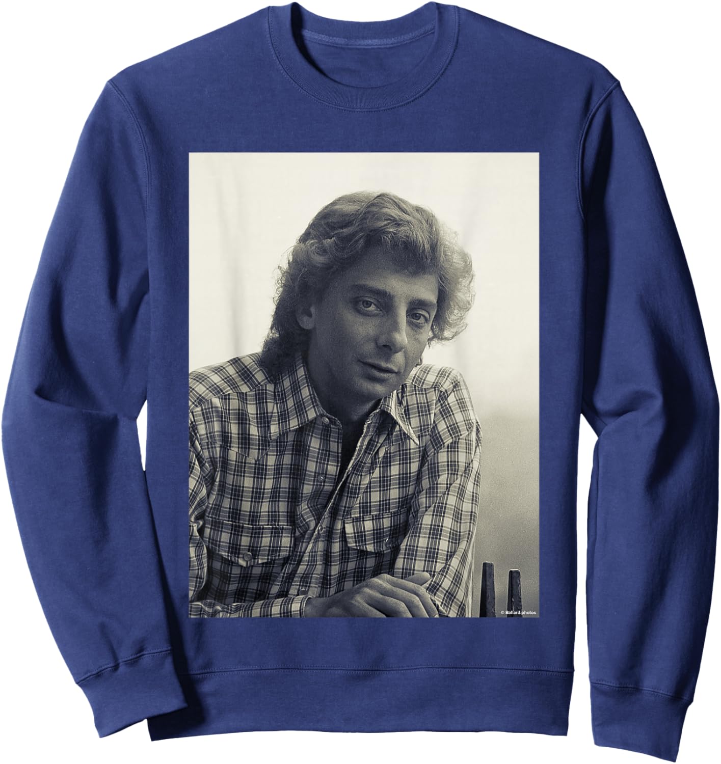 Barry Manilow Mandy Singer by Allan Ballard Sweatshirt - Sweatshirt | Navy