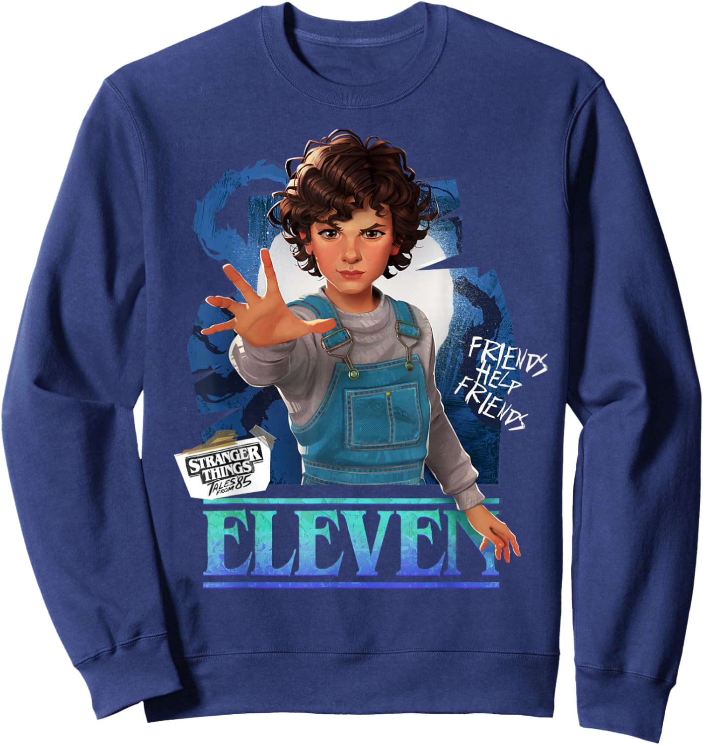 Stranger Things Tales from '85 Eleven Character Portrait Sweatshirt - Sweatshirt | Navy