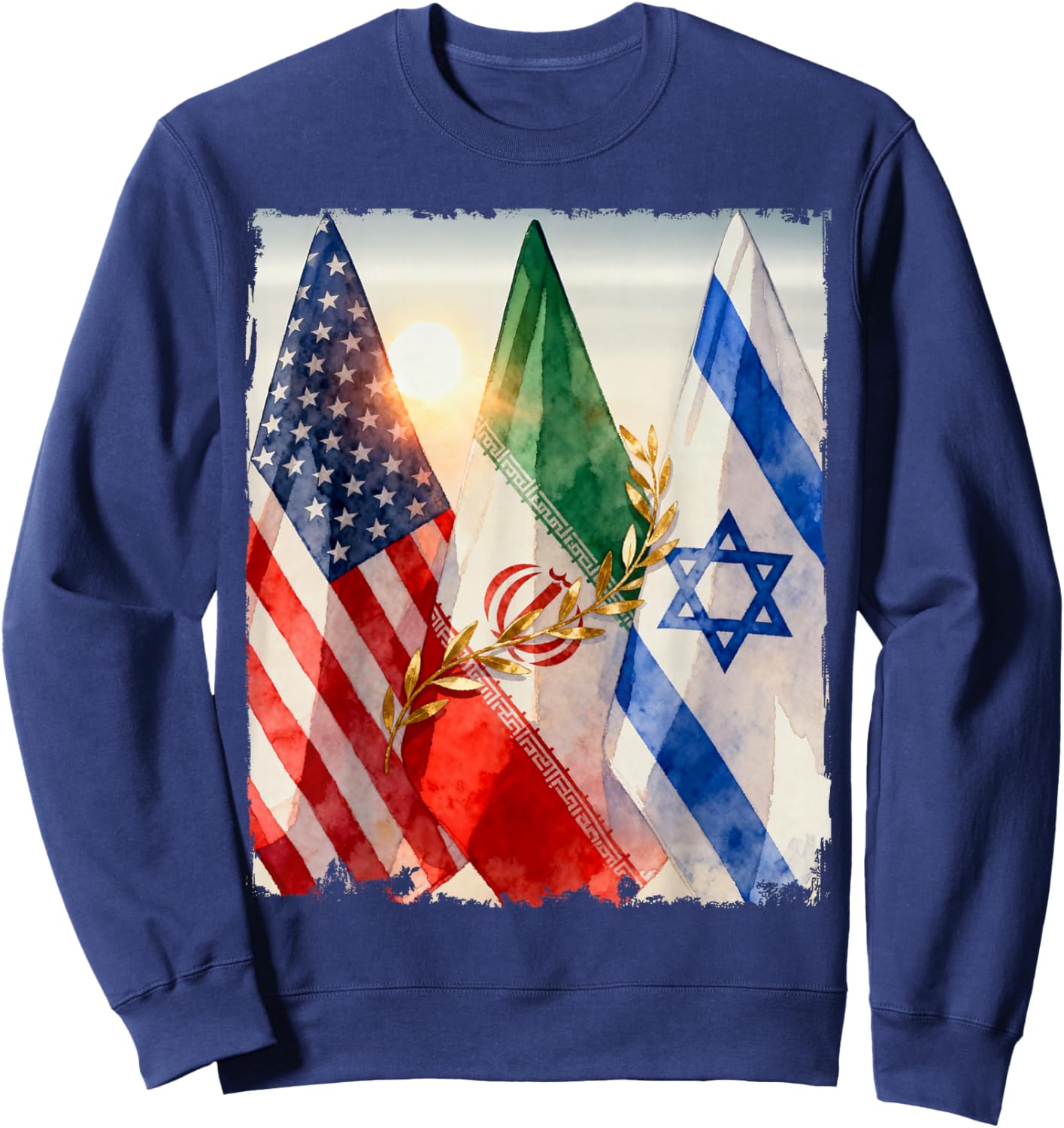 Epic Fury, Roaring Lion, Freedom – America Israel Iran Peace Sweatshirt - Sweatshirt | Navy