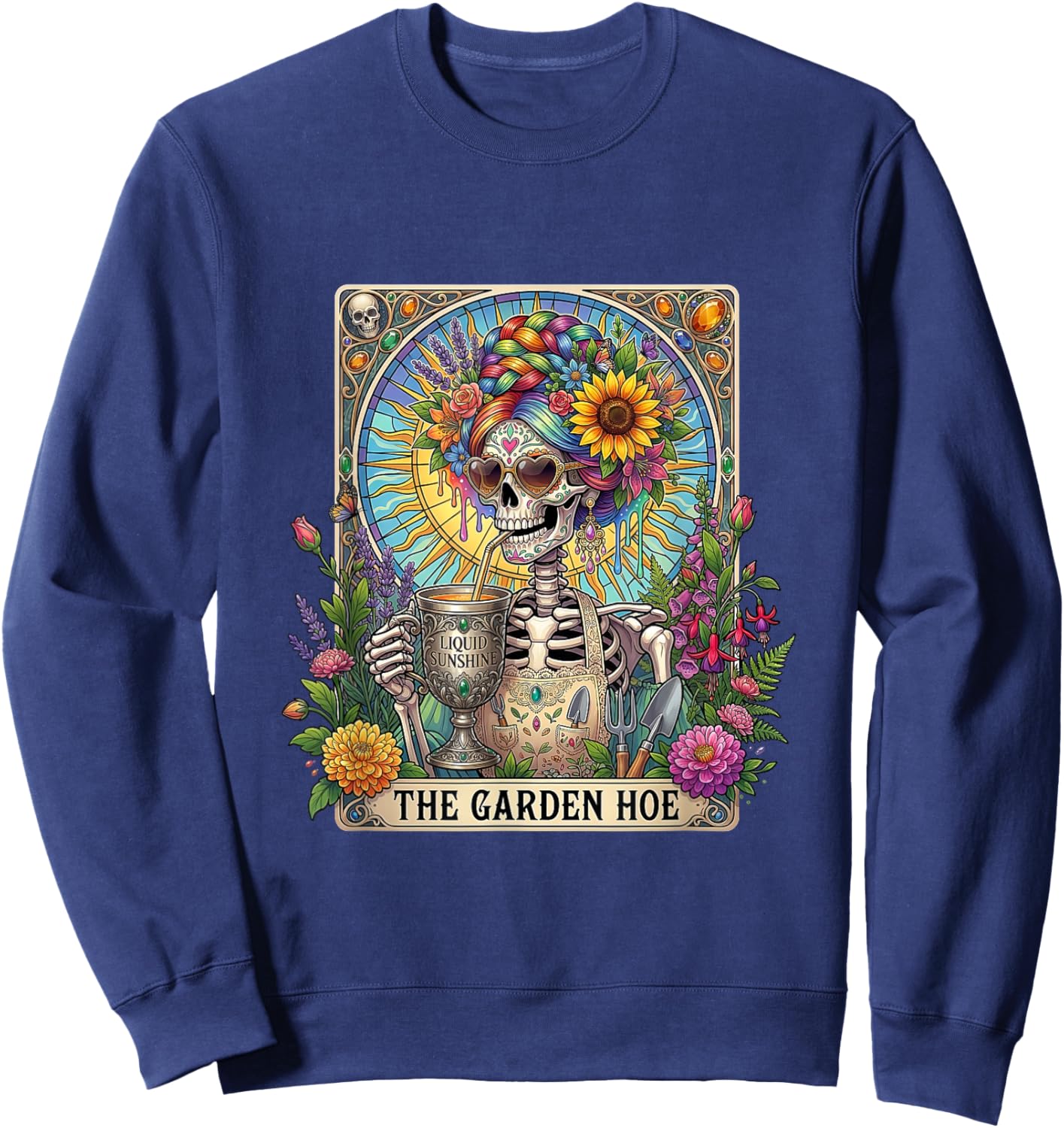 Liquid Sunshine Garden Hoe Funny Plant Sweatshirt - Sweatshirt | Navy