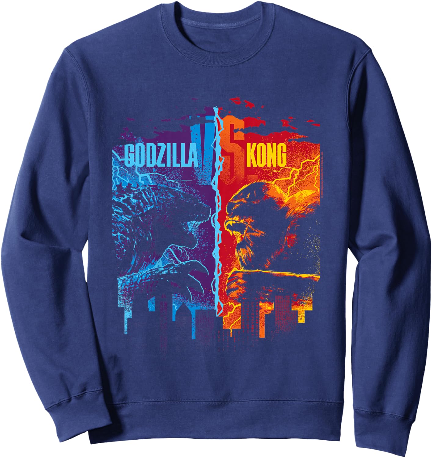 Monsterverse Godzilla Versus Kong Youth Officially Licensed Sweatshirt - Sweatshirt | Navy