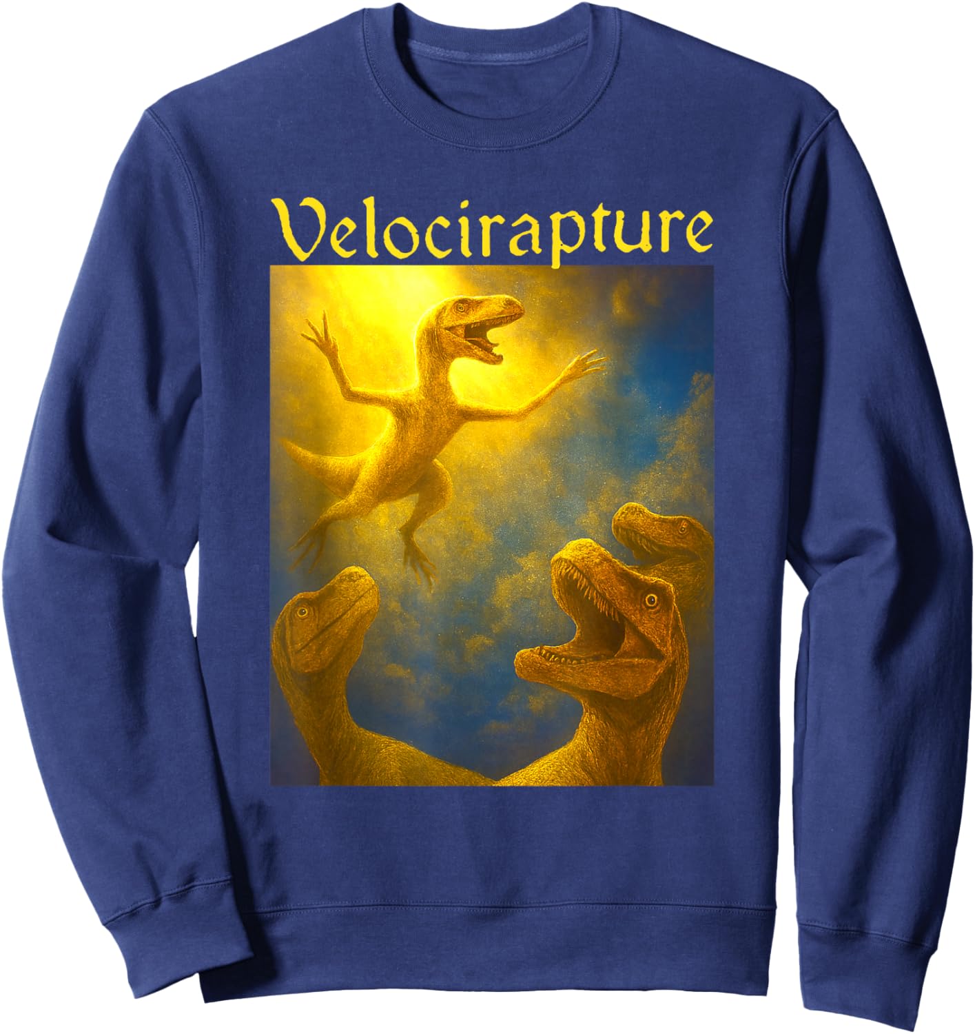 Dinosaur Velocirapture Sweatshirt - Sweatshirt | Navy