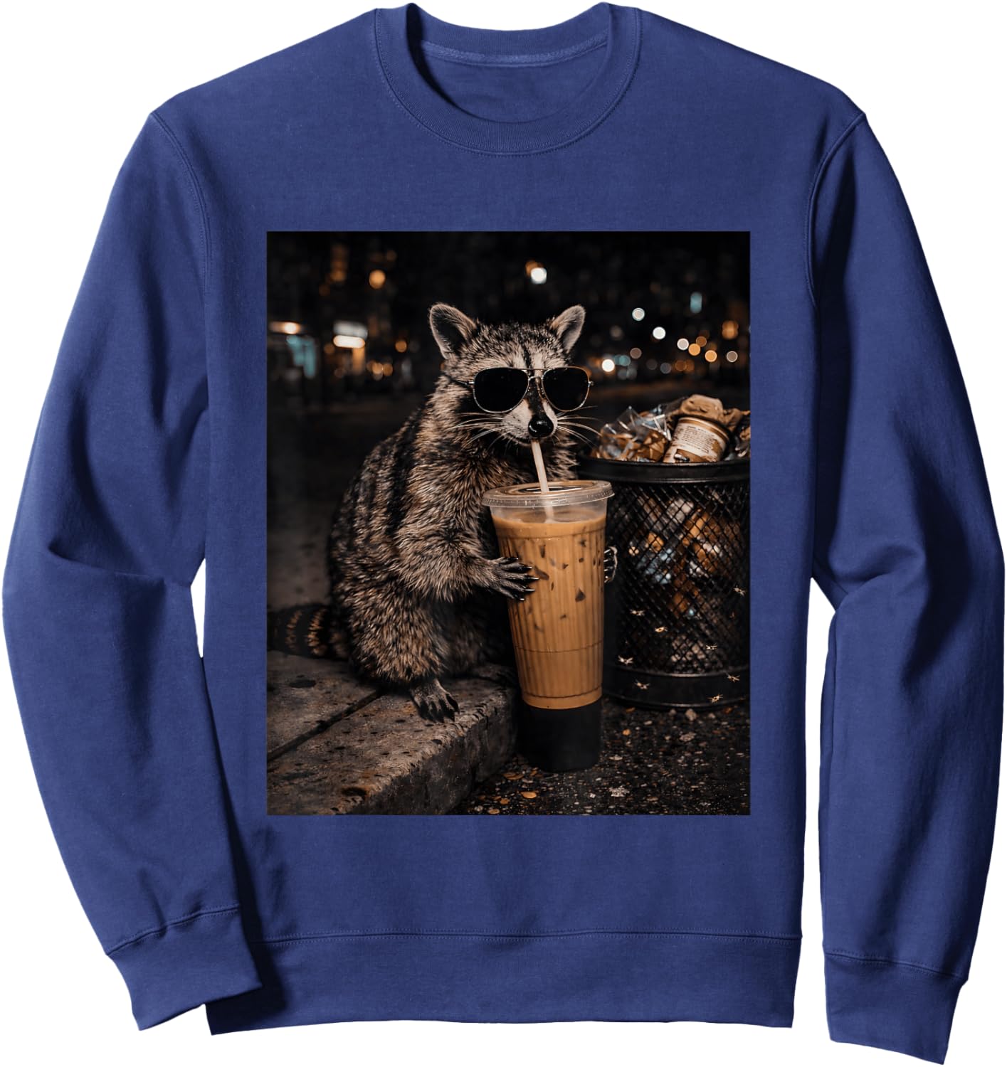Sunglasses Caffeine Sweatshirt - Sweatshirt | Navy