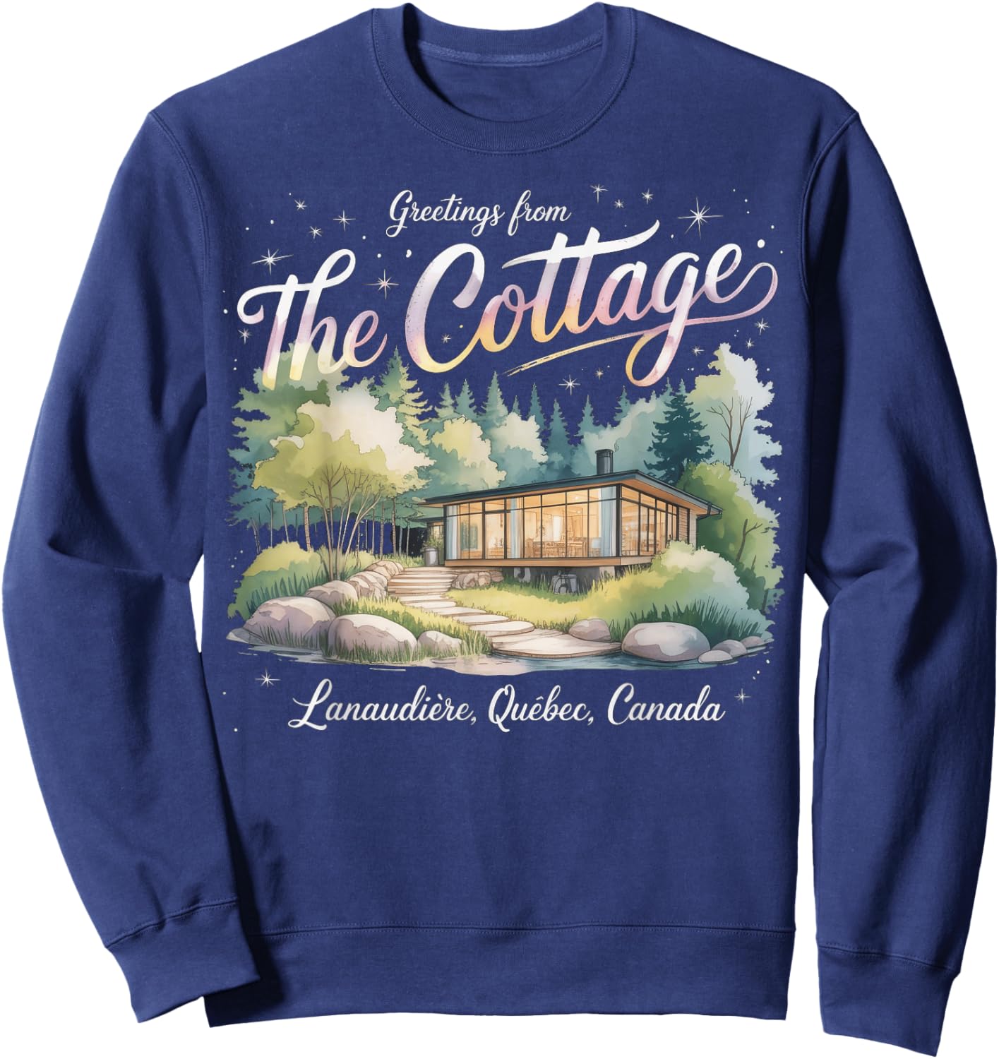 Greetings from The Cottage Sweatshirt - Sweatshirt | Navy