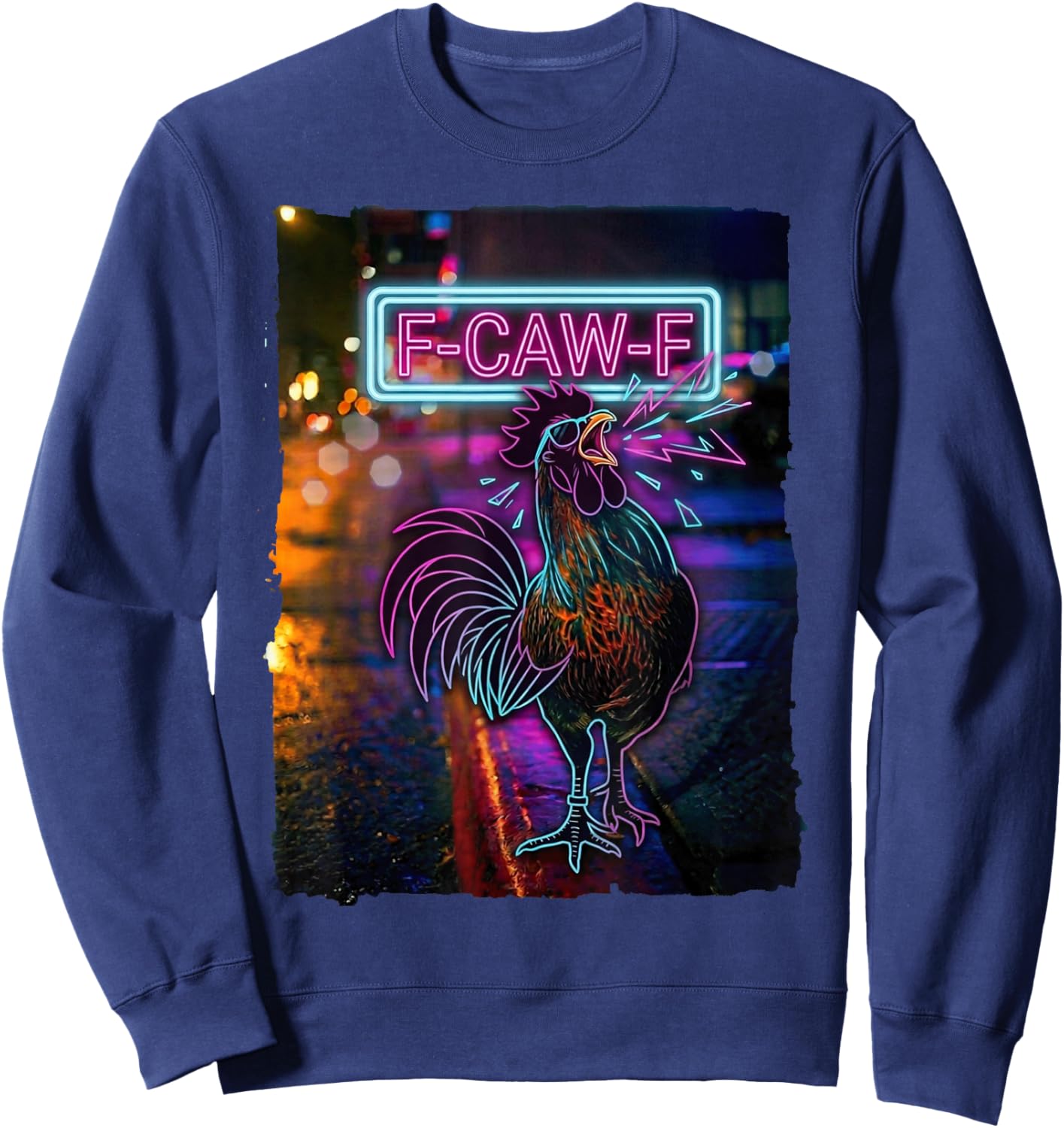 Quote Rooster Meme Humor Sweatshirt - Sweatshirt | Navy