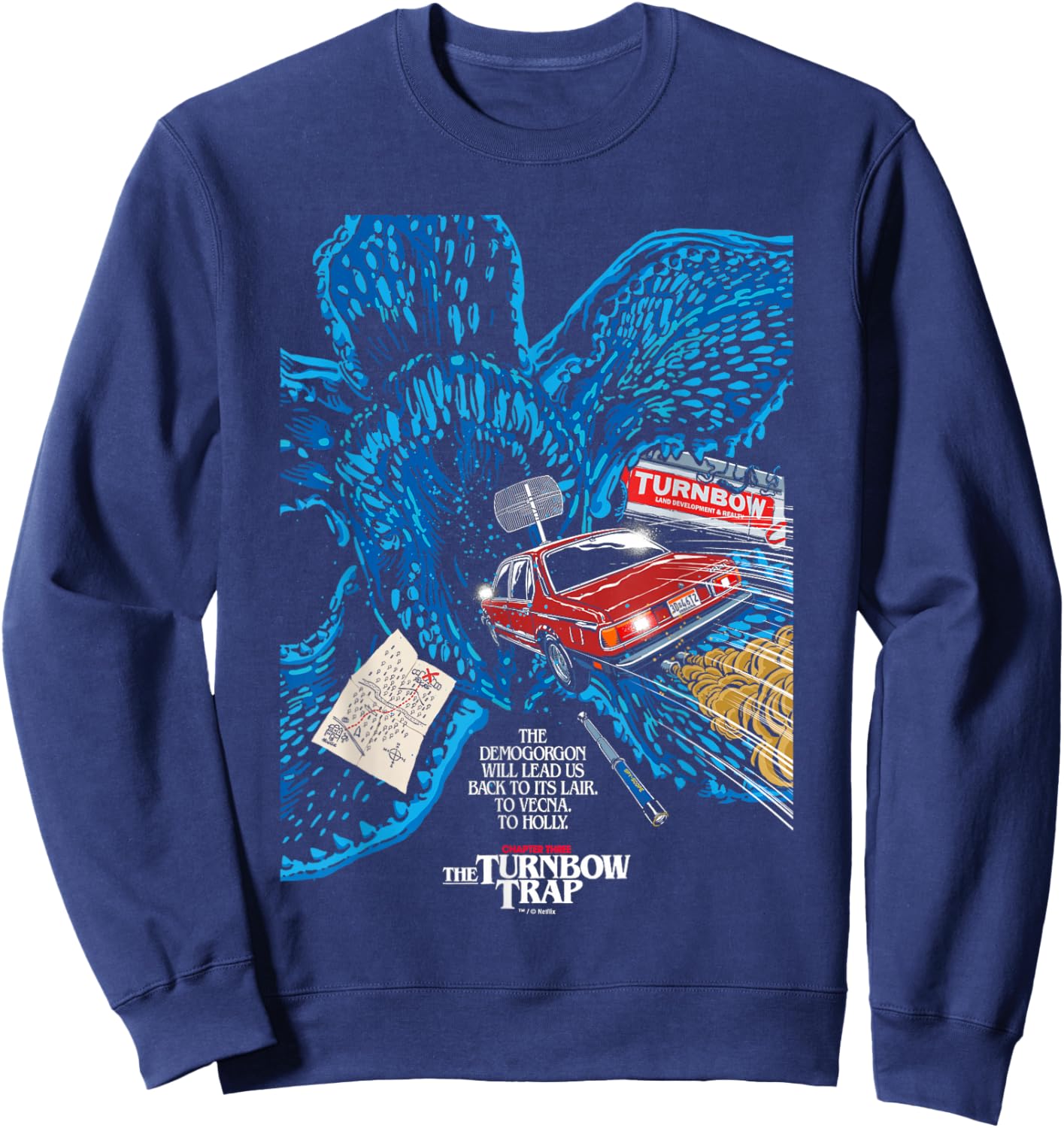Stranger Things Season 5 X Butcher Billy The Turnbow Trap Sweatshirt - Sweatshirt | Navy