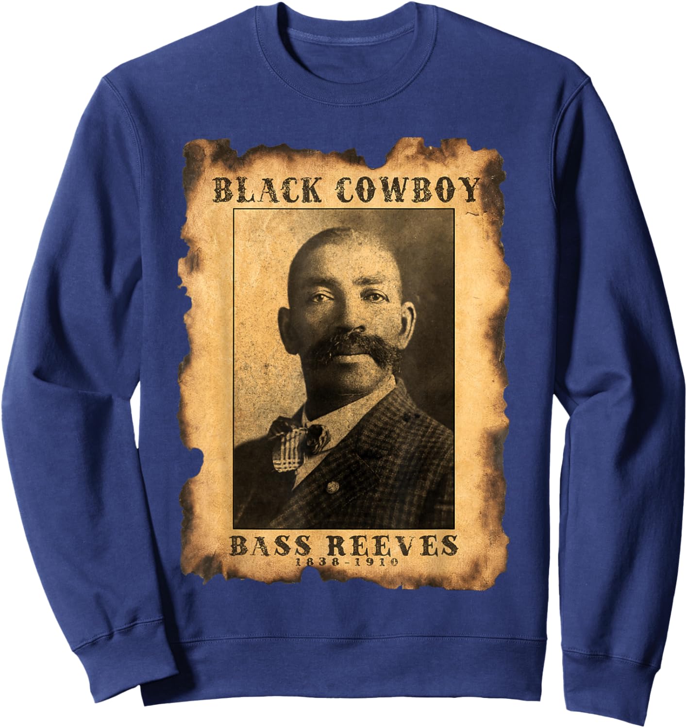 Bass Reeves Black Cowboy U.S. Marshal Wild West Legend Sweatshirt - Sweatshirt | Navy