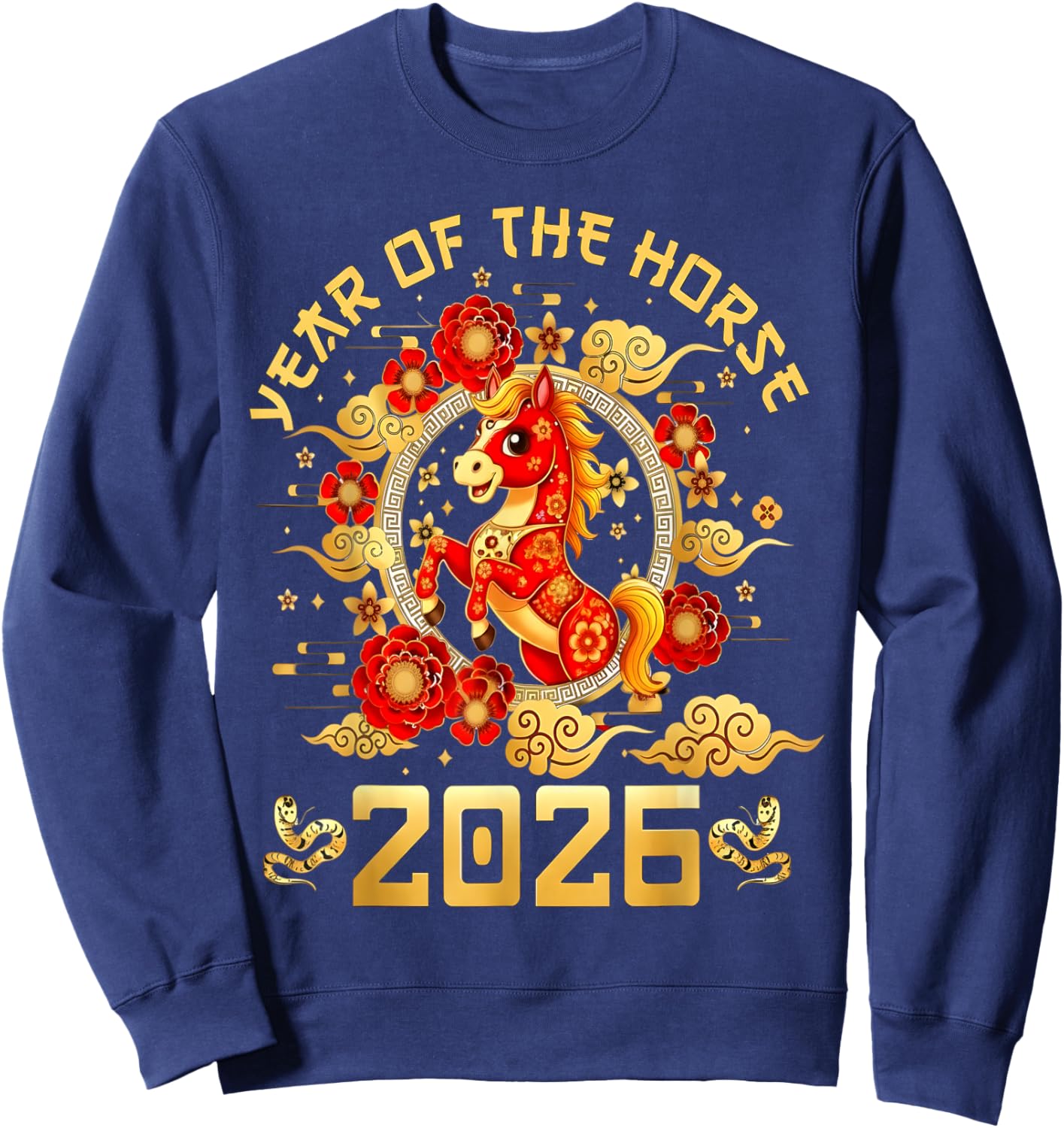 Year of The Horse 2026 - Chinese New Year 2026 Sweatshirt - Sweatshirt | Navy