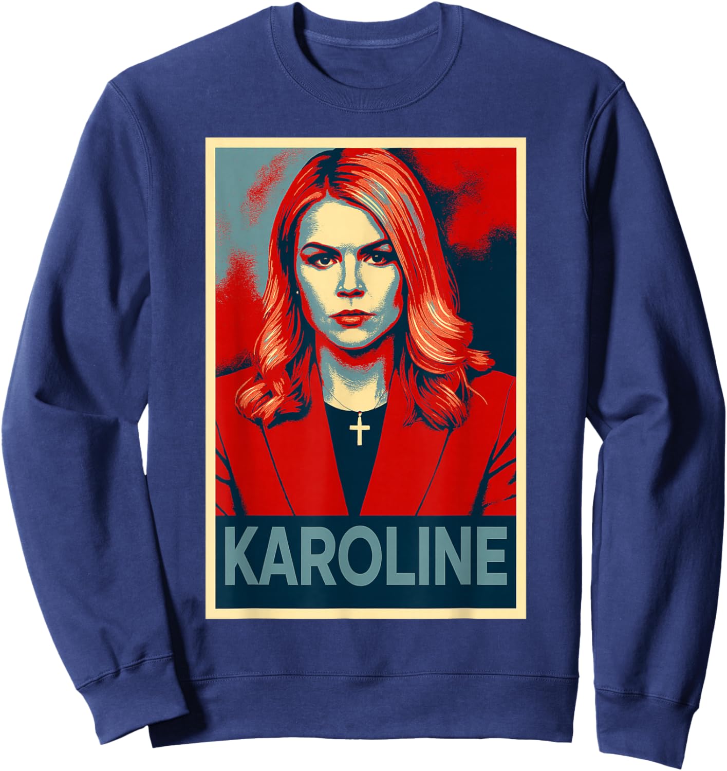 Karoline Leavitt Portrait Sweatshirt - Sweatshirt | Navy