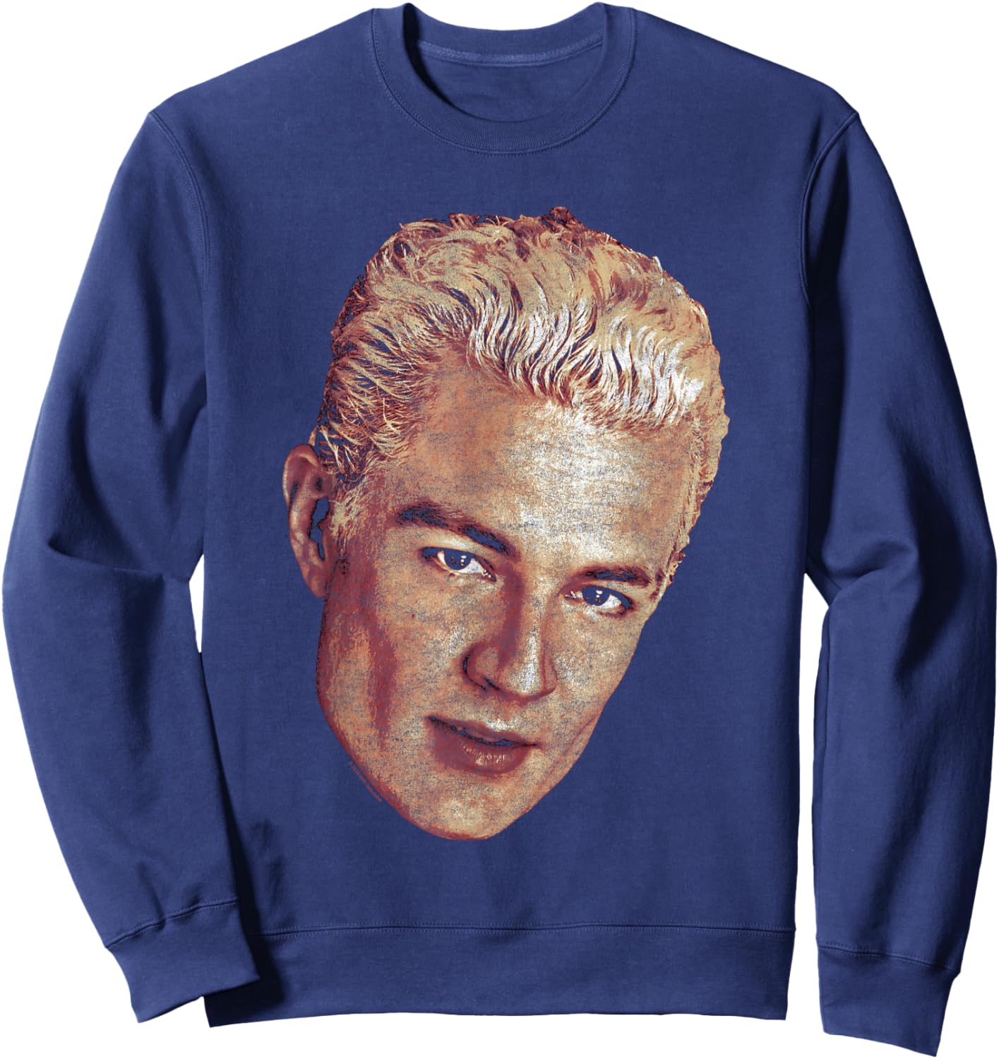 Buffy The Vampire Slayer Spike Oversized Portrait Retro TV Sweatshirt - Sweatshirt | Navy