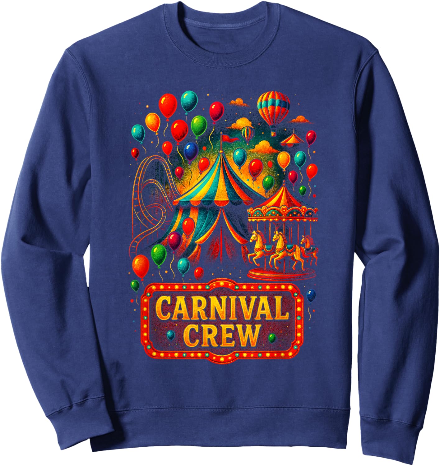 Carnival Crew - Carnival Party Matching Fun Sweatshirt - Sweatshirt | Navy