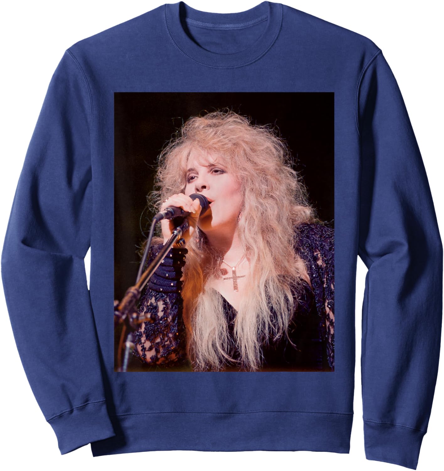 Fleetwood Mac Singer Stevie Nicks Dreams Live 1990 Sweatshirt - Sweatshirt | Navy