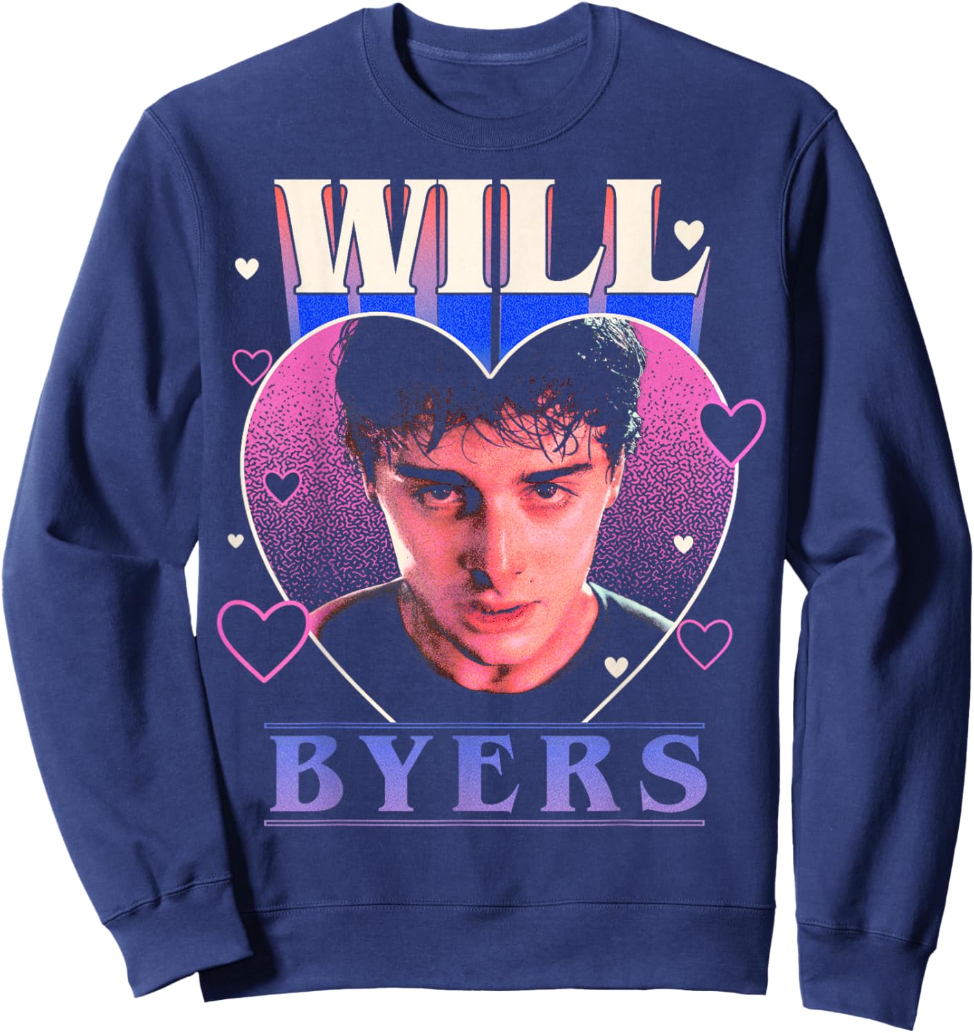 Stranger Things Valentine's Day Will Byers Will You Be Mine Sweatshirt - Sweatshirt | Navy