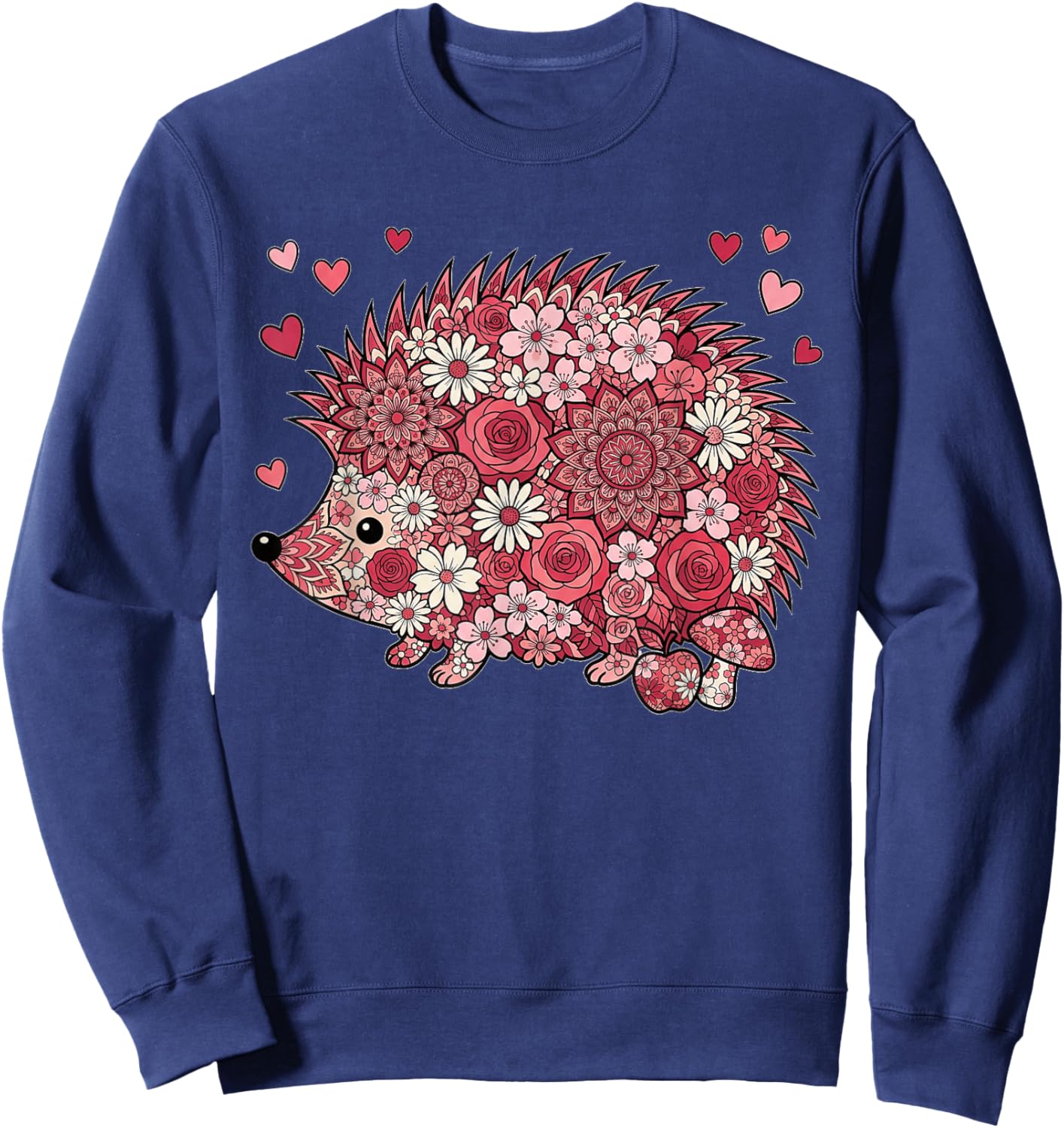 Love Hedgehog Valentine Cute Hedgehogs Lover Valentines Day Sweatshirt - Sweatshirt | Navy
