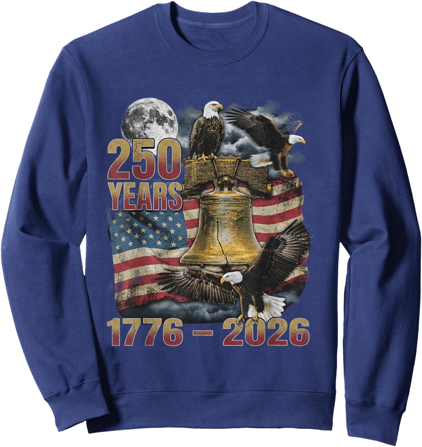 American 250 Years Eagle 1776–2026 Sweatshirt - Sweatshirt | Navy