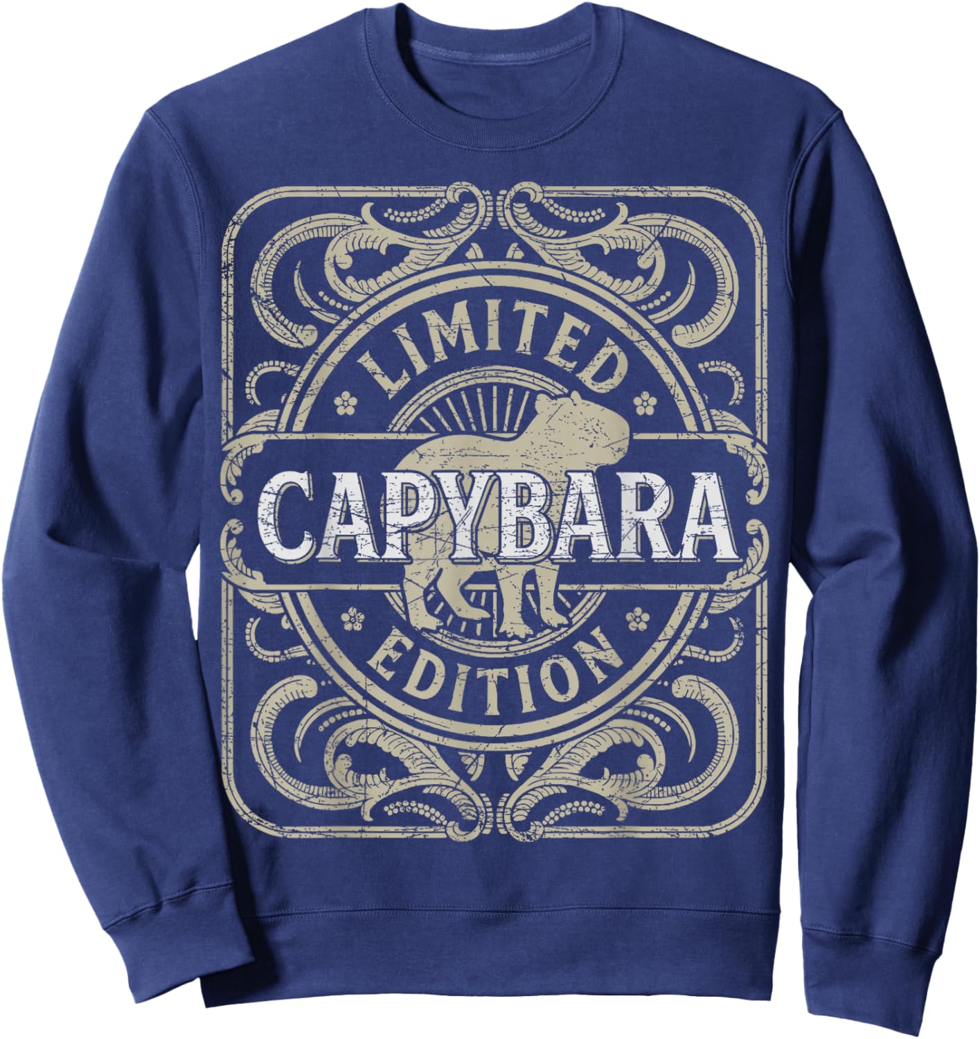 Capybara Vintage Sweatshirt - Sweatshirt | Navy