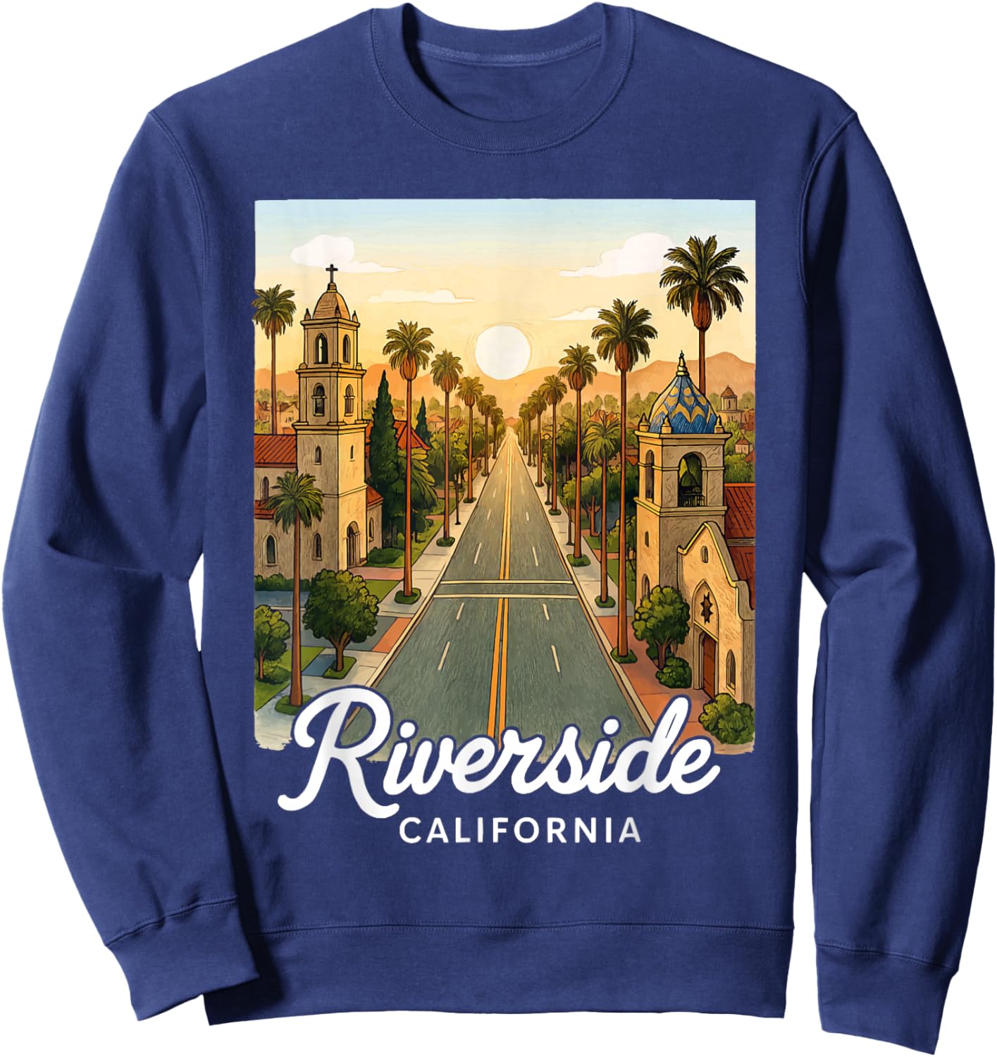 Riverside California Sweatshirt - Sweatshirt | Navy