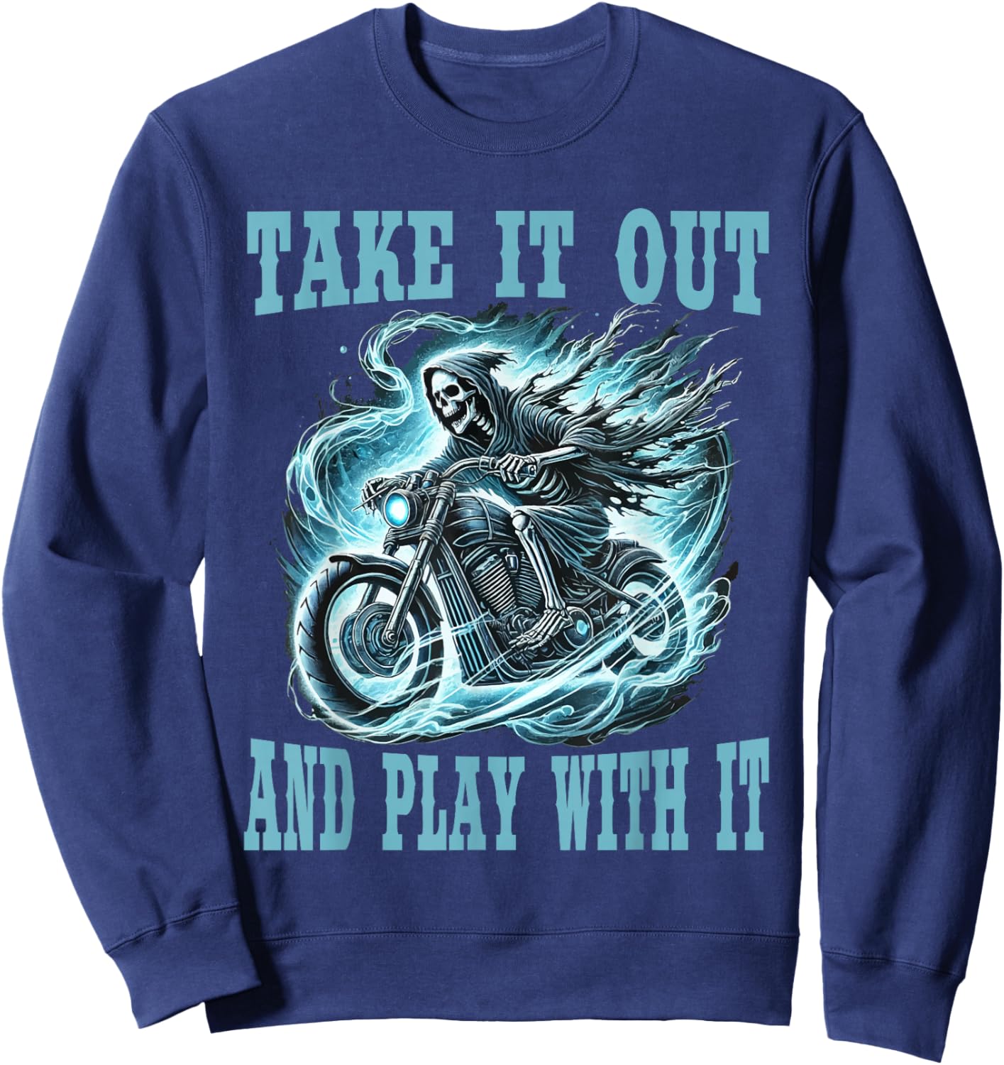 Biker Motocycle Rider Sweatshirt - Sweatshirt | Navy
