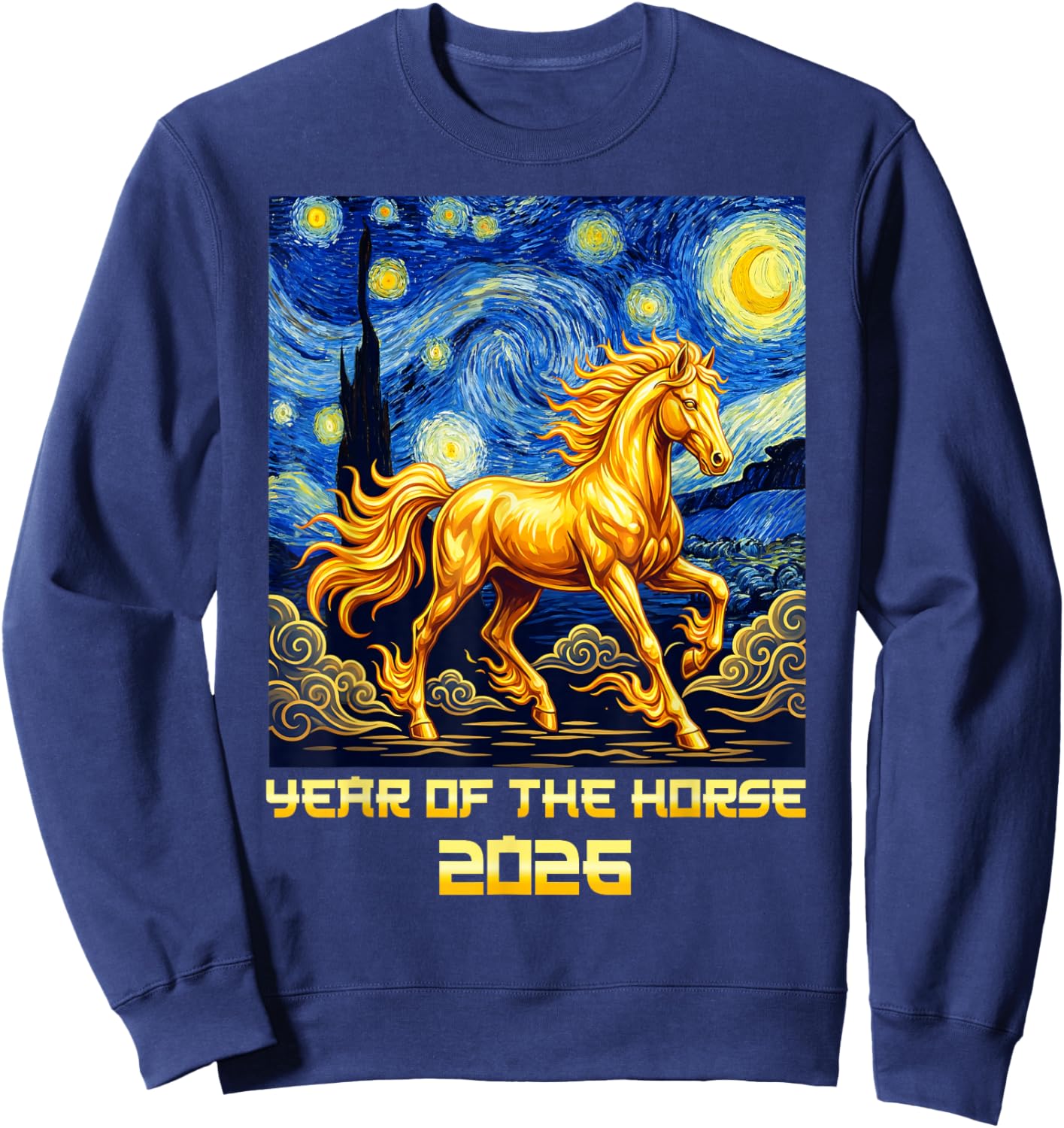 Chinese New Year 2026 Year of The Horse Lunar New Year 2026 Sweatshirt - Sweatshirt | Navy