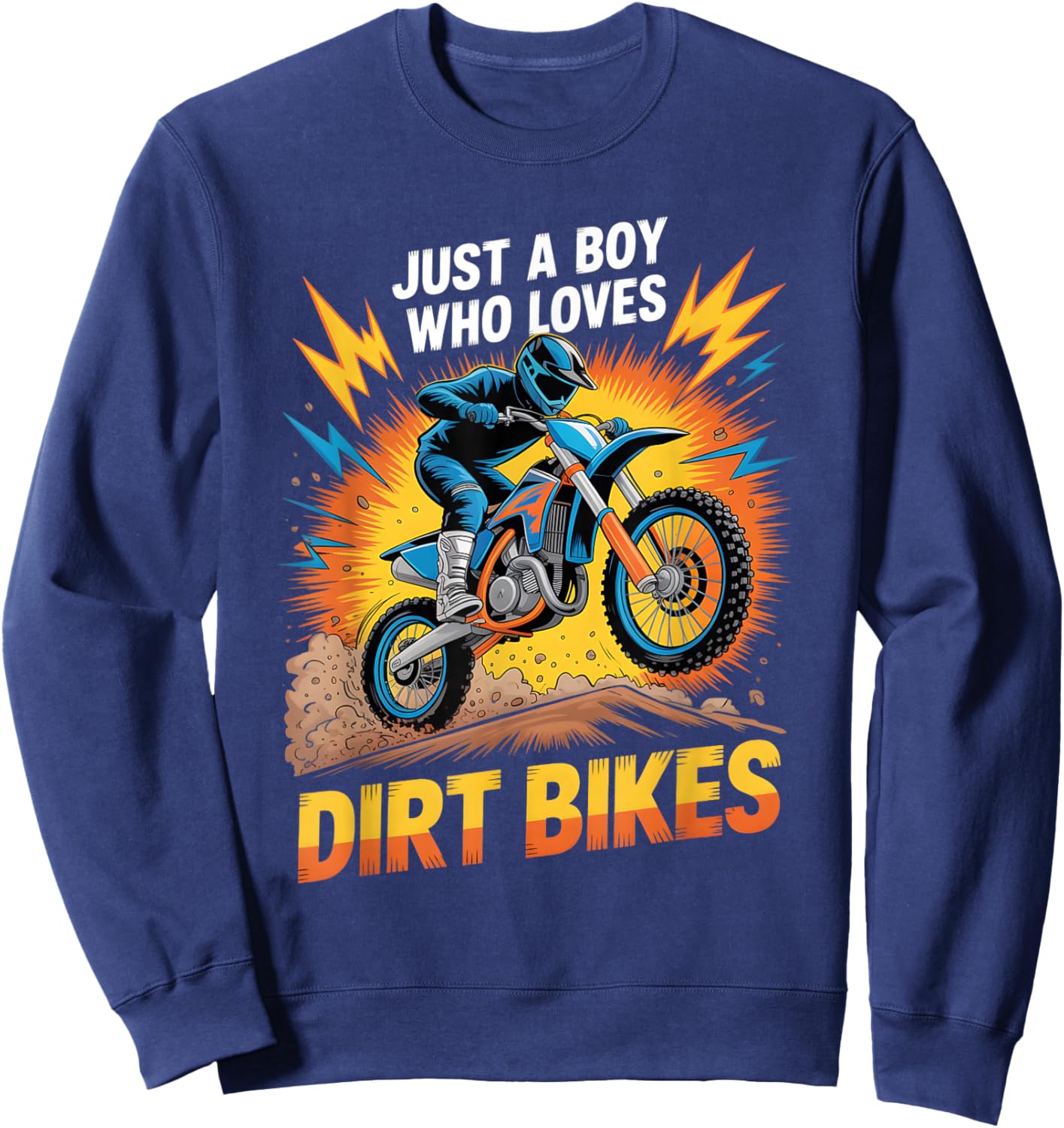 Boys Dirt Bike Sweatshirt - Sweatshirt | Navy