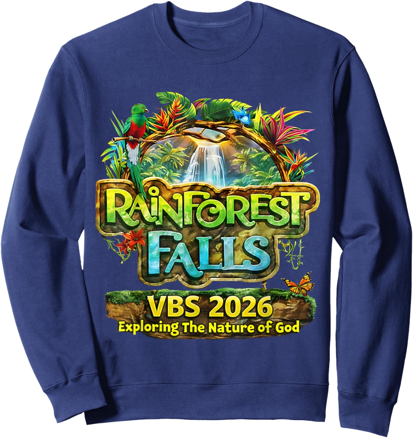 Rainforest Falls VBS 2026 Exploring The Nature of God Sweatshirt - Sweatshirt | Navy
