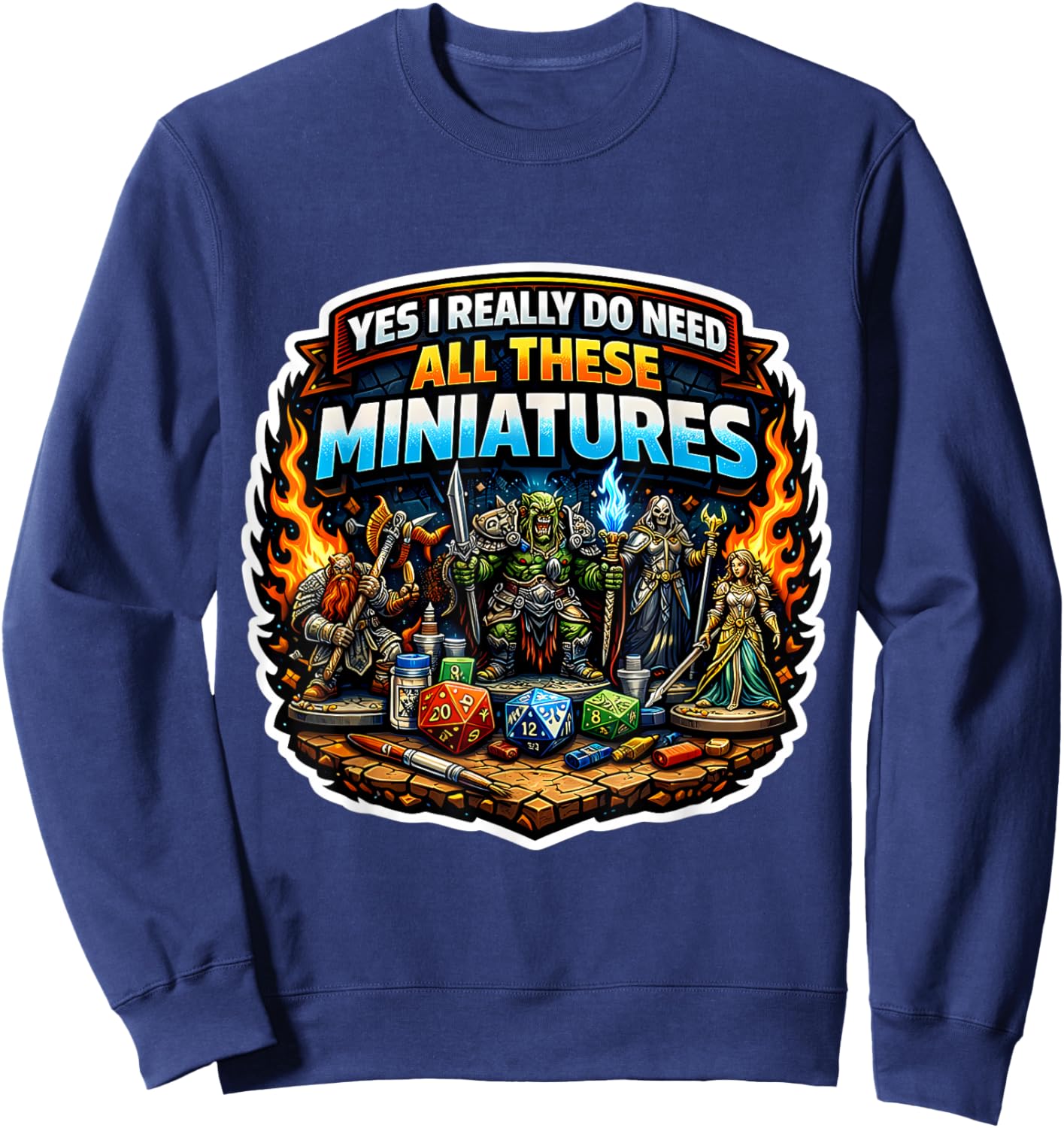 Yes I Really Do Need All These Miniatures Collector Lover Sweatshirt - Sweatshirt | Navy