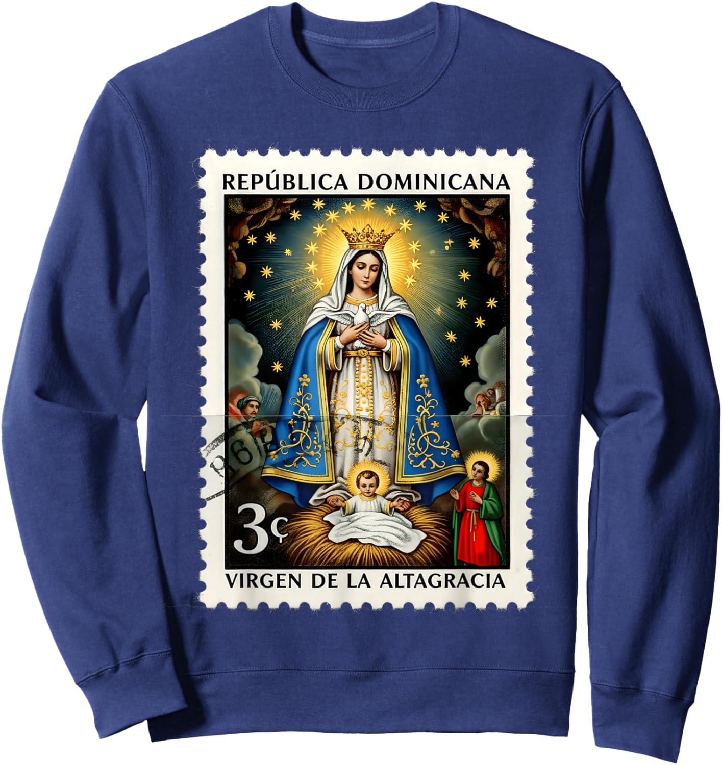 Dominican Republic Virgen de la Altagracia Dominicano Sweatshirt - Sweatshirt | Navy