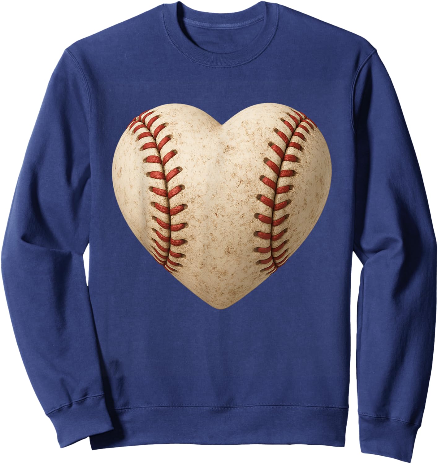 Baseball Heart Shape Valentines Day Love Boys Kids Men Sweatshirt - Sweatshirt | Navy