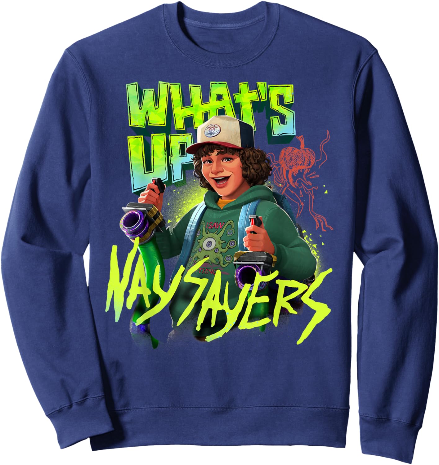 Stranger Things Tales from '85 What's Up Nay Sayers Dustin Sweatshirt - Sweatshirt | Navy