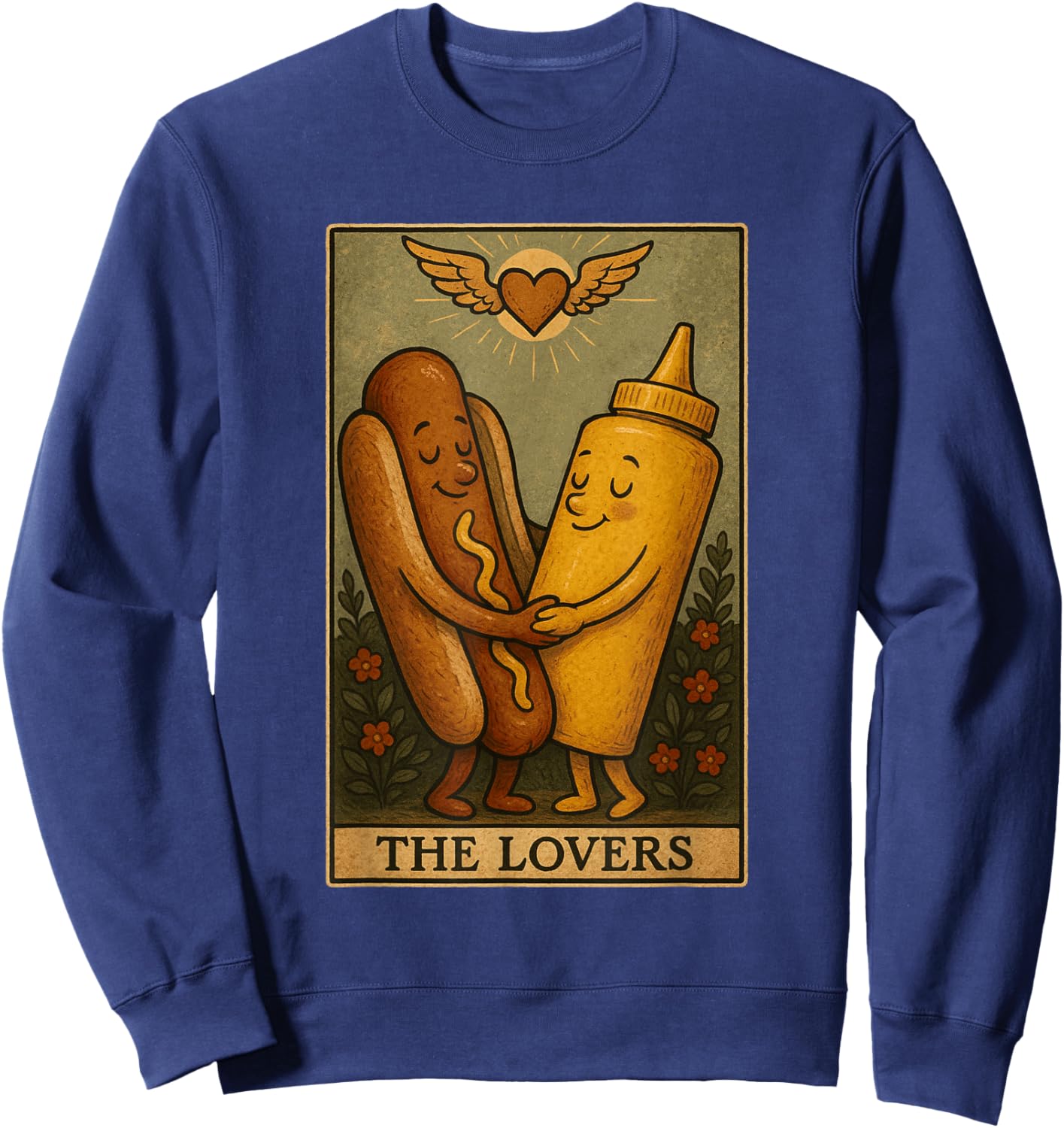 Funny Hot Dog Lover Hot Dog Design Women Men Food Sweatshirt - Sweatshirt | Navy