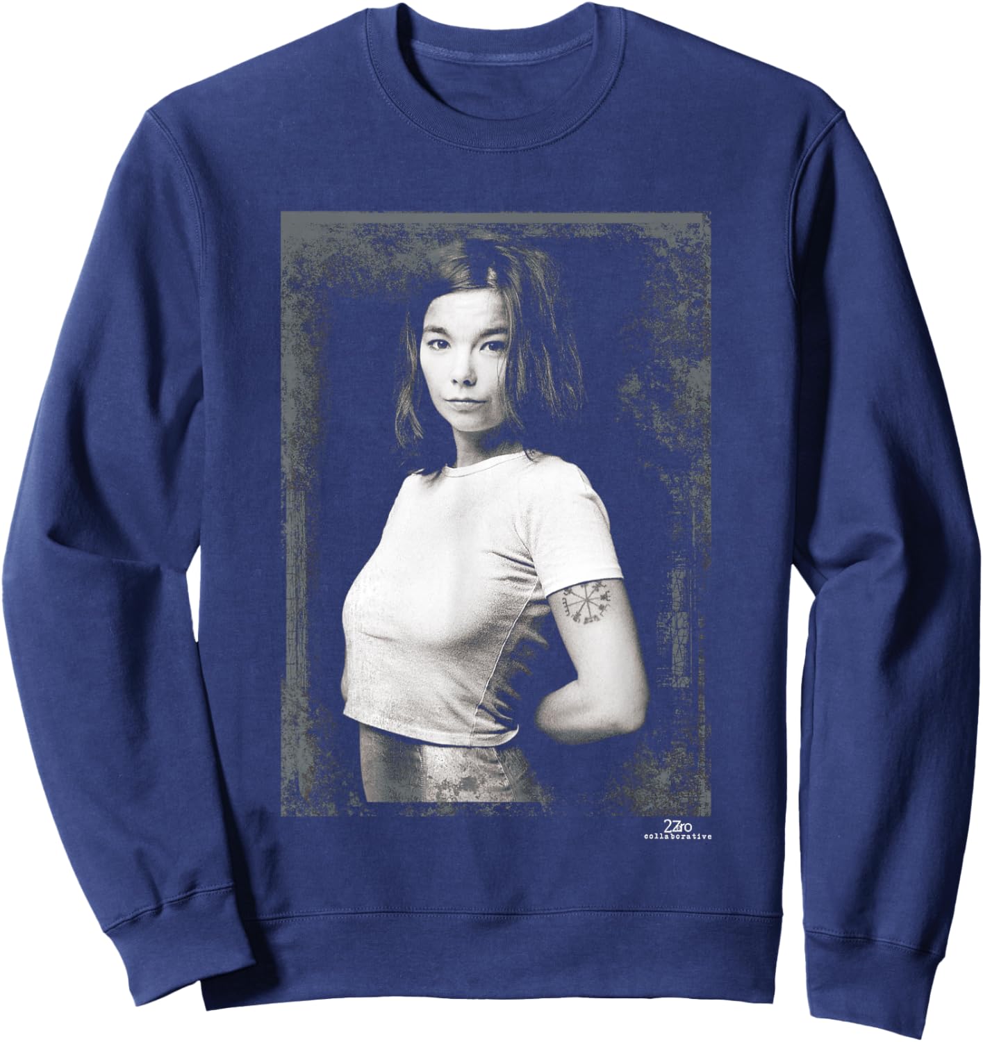 Bjork Debut Tour Era Photo by Phil Nicholls Sweatshirt - Sweatshirt | Navy