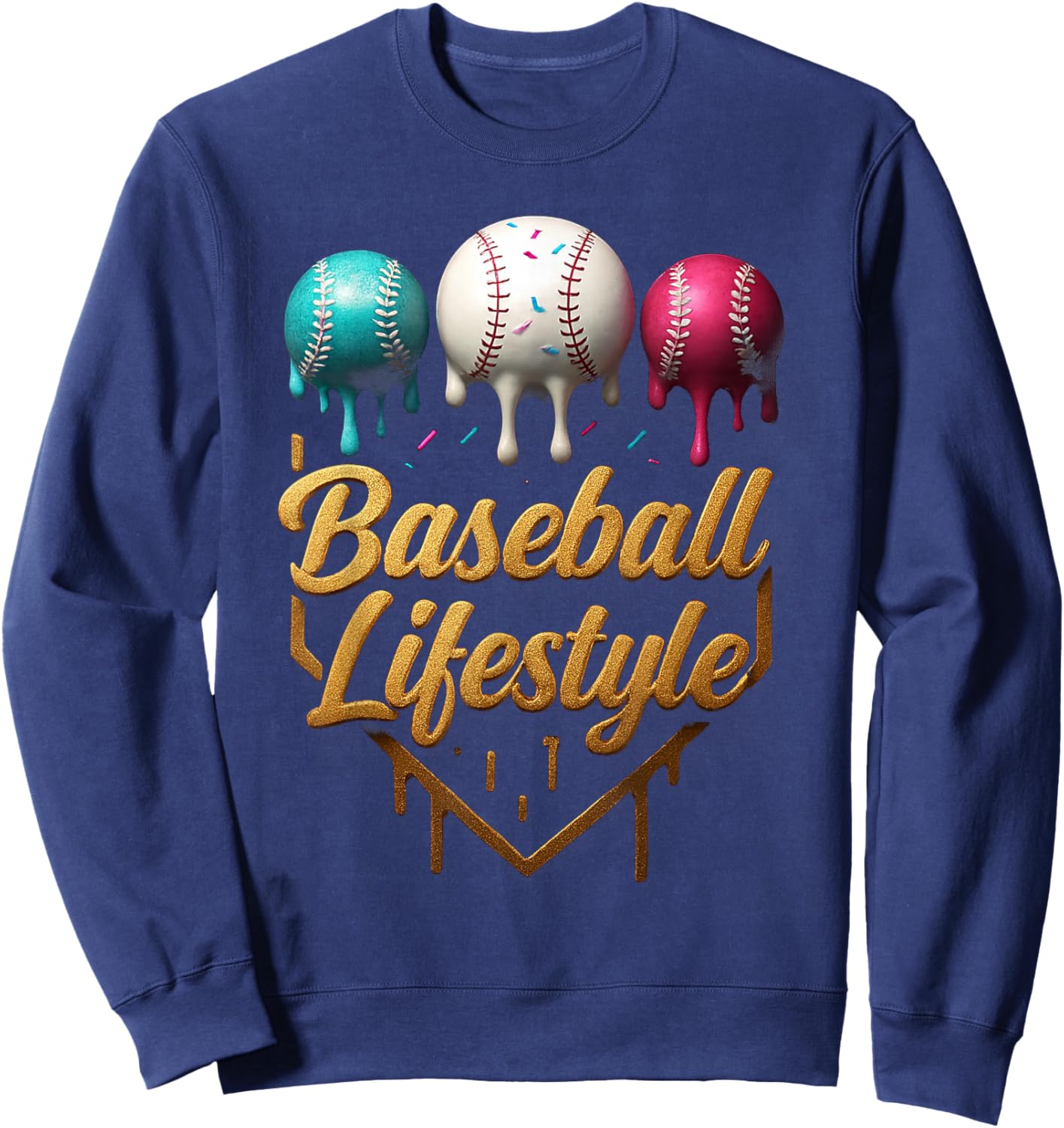 Baseball Lifestyle drip Sweatshirt - Sweatshirt | Navy