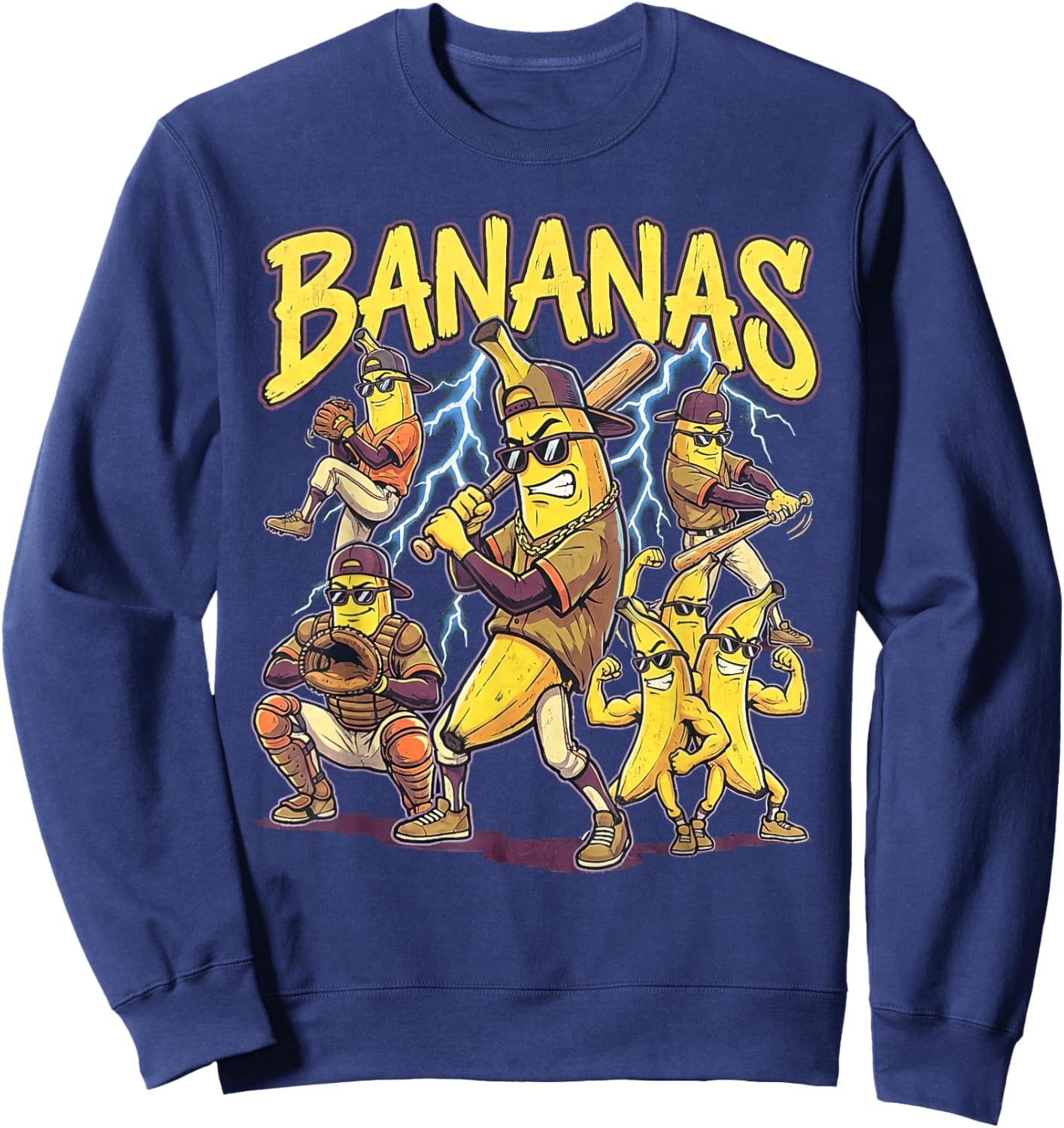 Banana Funny Men Women Kids Youth Boys Girls Sweatshirt - Sweatshirt | Navy