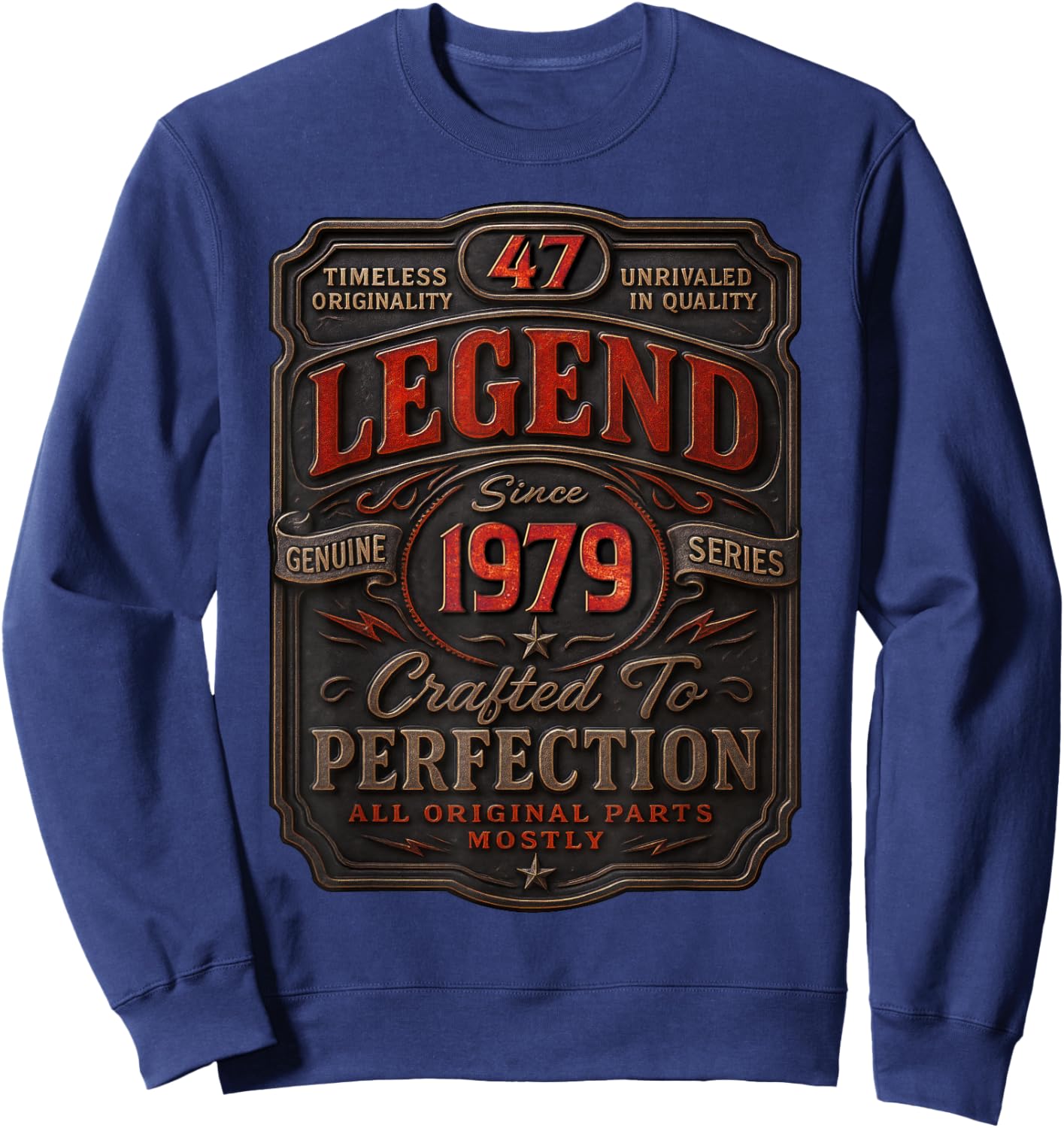 Vintage 1979 Limited Edition Shirt 47 Year Old 47th Birthday Sweatshirt - Sweatshirt | Navy