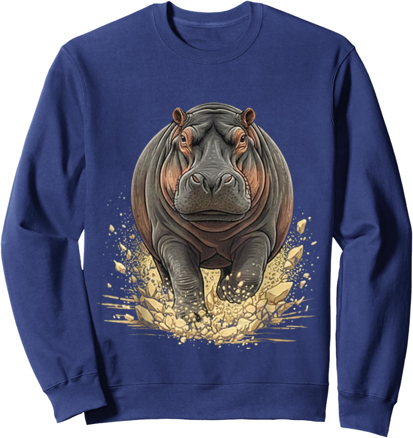 Hippo Hippopotamus for Mom Dad Kids Hippo Animal Lover Sweatshirt - Sweatshirt | Navy