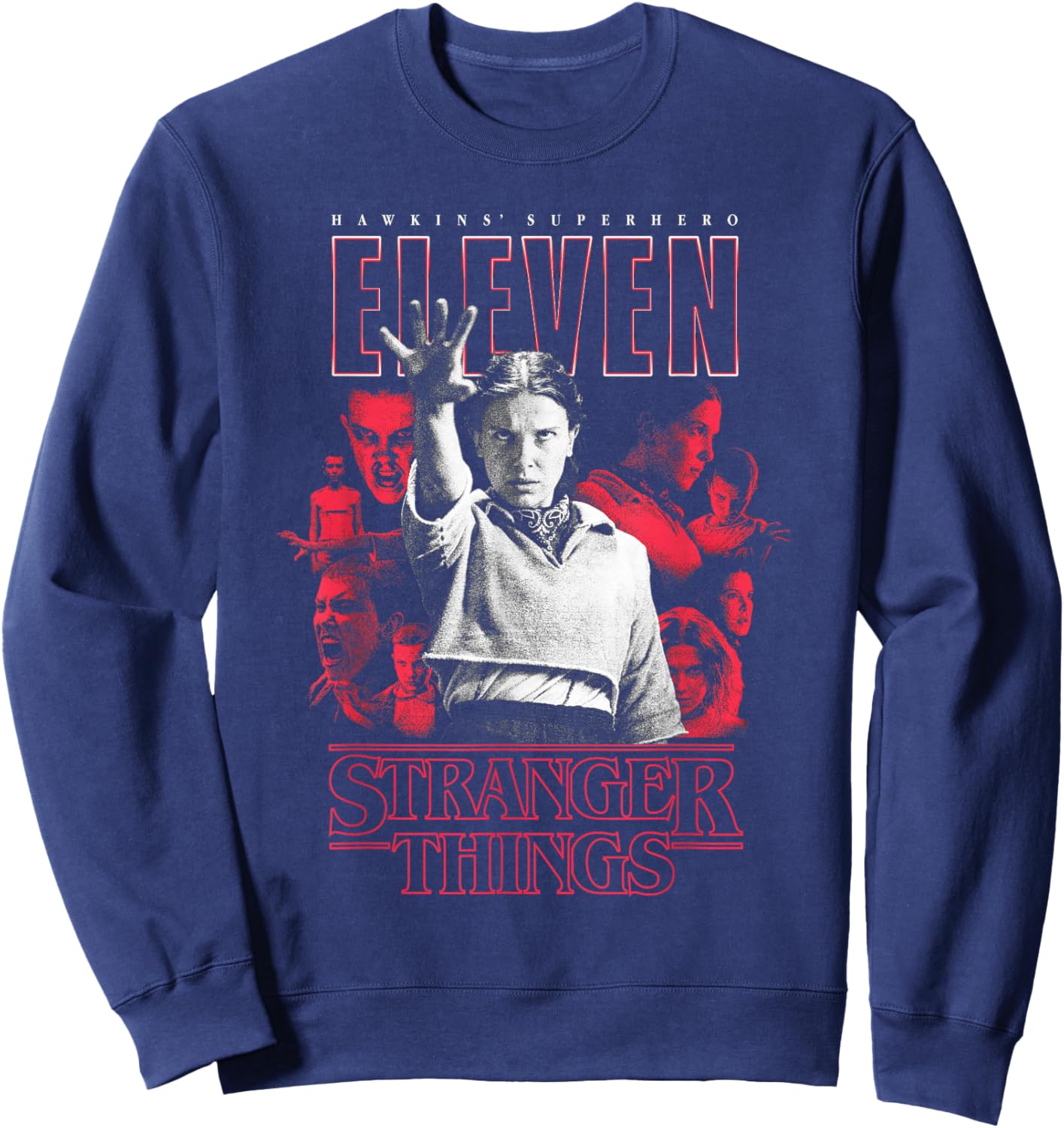 Stranger Things Season 5 Hawkins' Superhero Eleven Showcase Sweatshirt - Sweatshirt | Navy