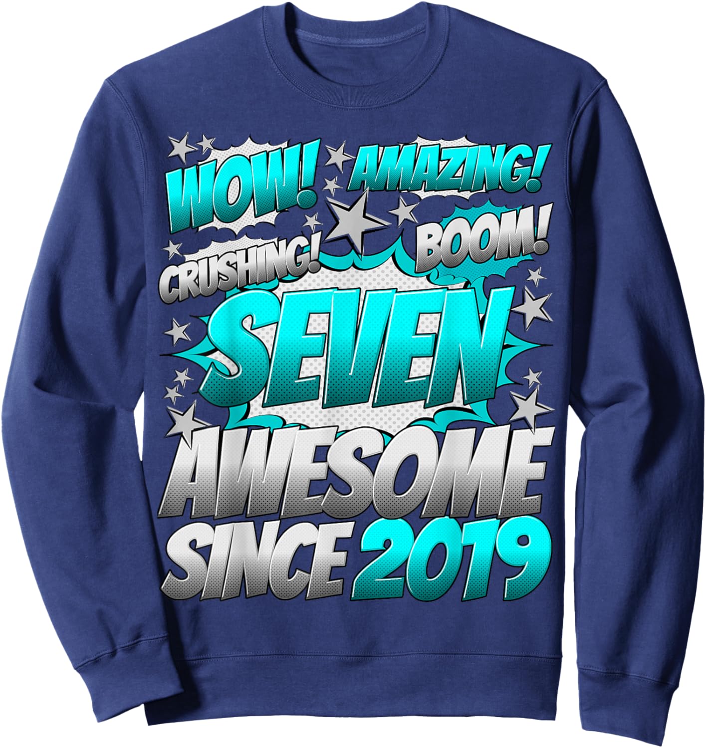 7 Year Old Gifts for Boys 7th Birthday Boy 7 Year Old Boy Sweatshirt - Sweatshirt | Navy