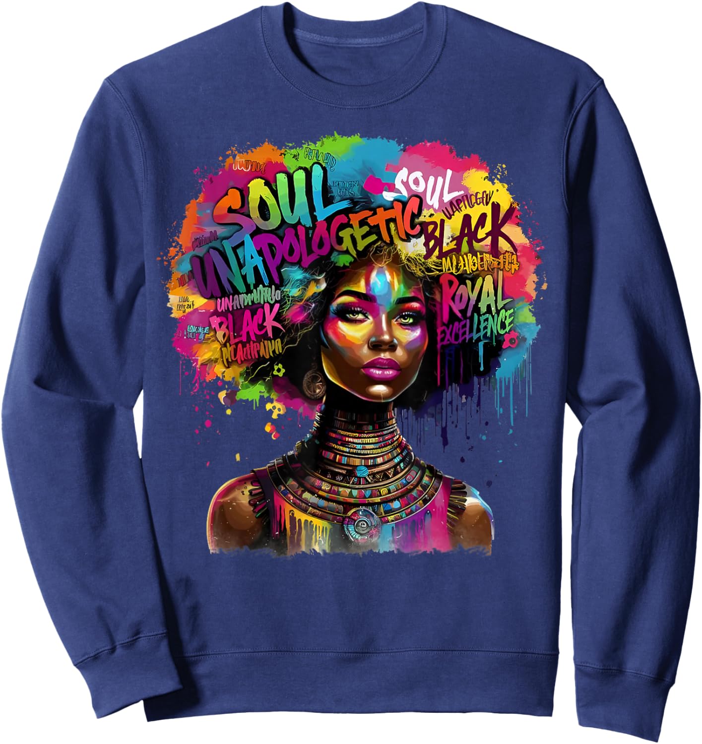 Unapologetically Dope Black History Month African American Sweatshirt - Sweatshirt | Navy