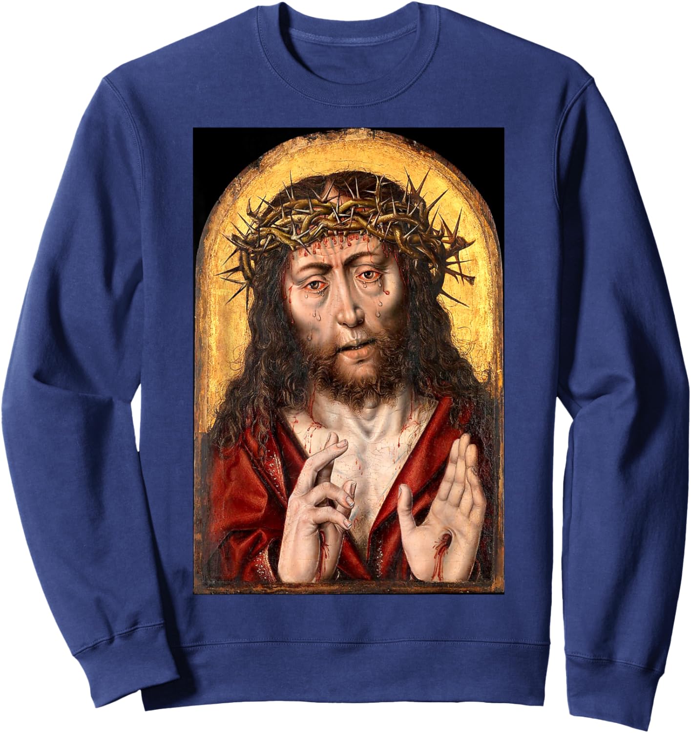 Jesus Christ Man of Sorrows Painting 1525 Sweatshirt - Sweatshirt | Navy