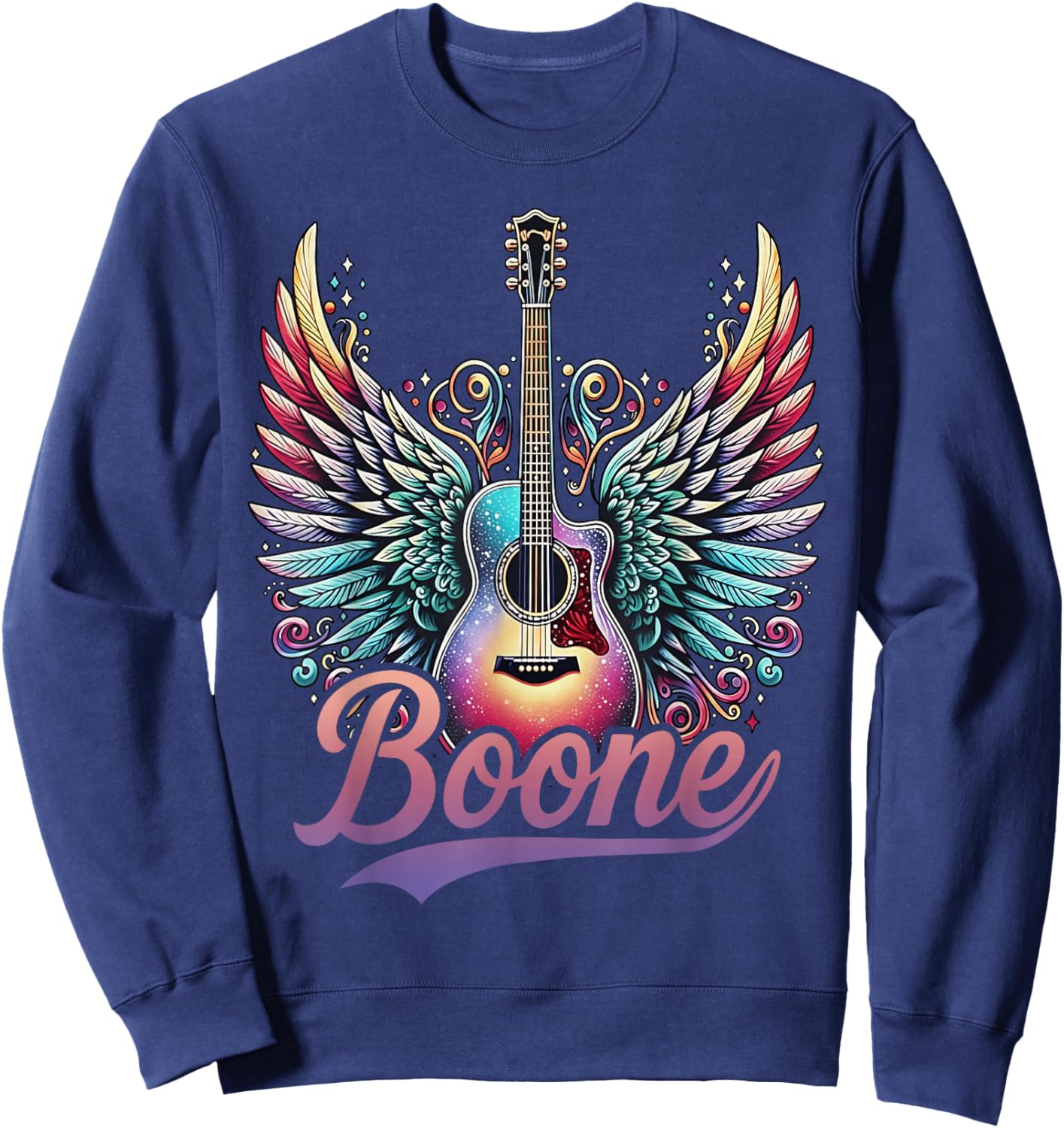 Boone Personalized Name Vintage Retro Girls Women Men Sweatshirt - Sweatshirt | Navy