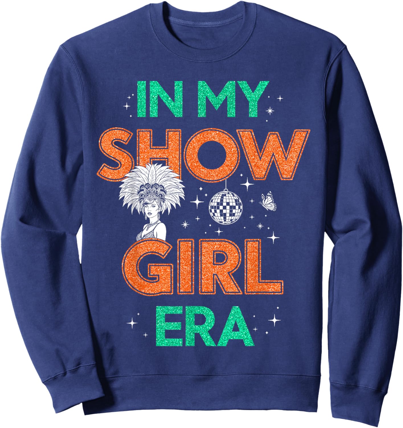 Vintage Girls Women Funny Sweatshirt - Sweatshirt | Navy