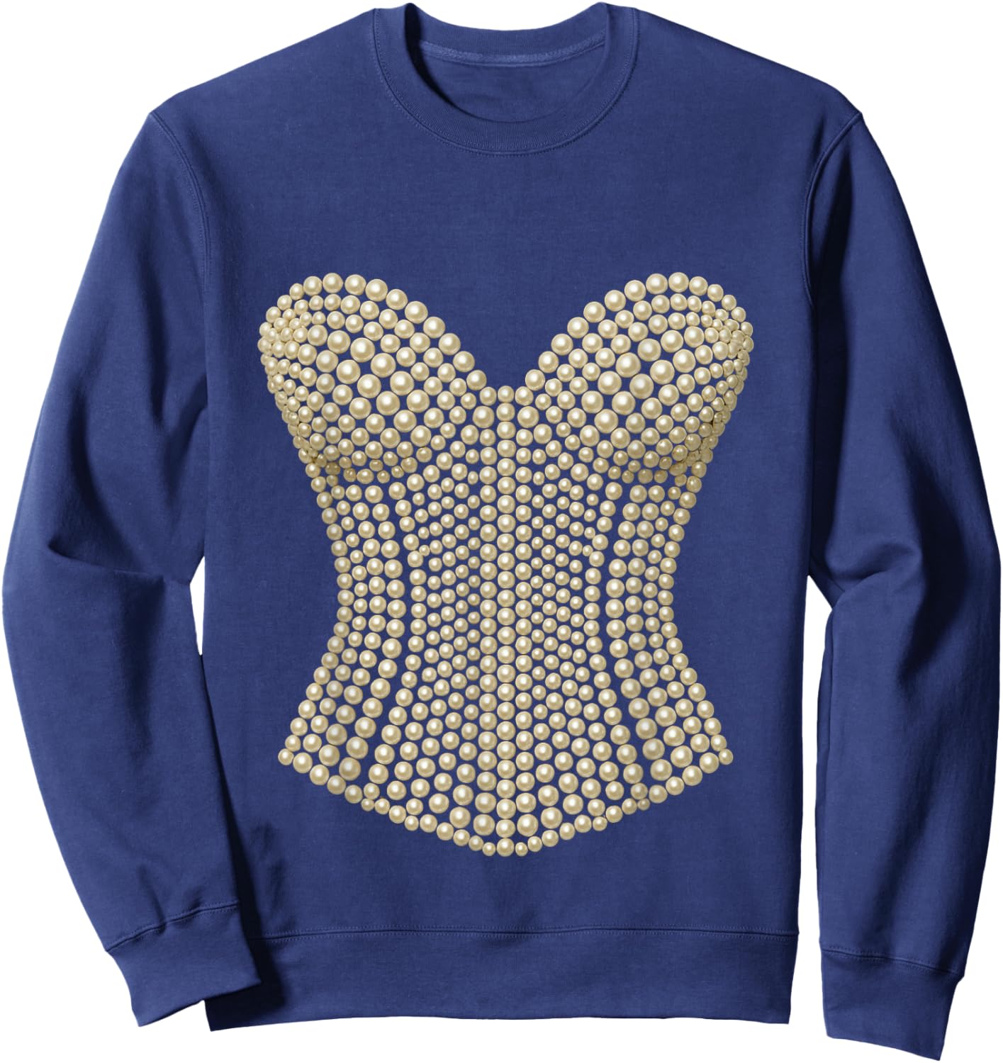 Halloween Pearl Corset Design Costume Show Girls Sweatshirt - Sweatshirt | Navy