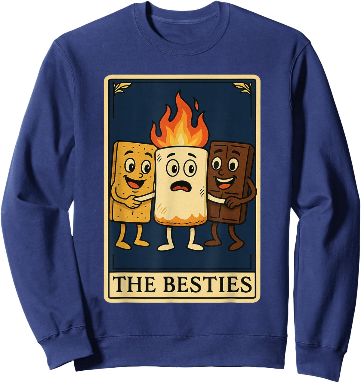 Funny Camping Shirt for Boys Men Women Smores Camper Sweatshirt - Sweatshirt | Navy
