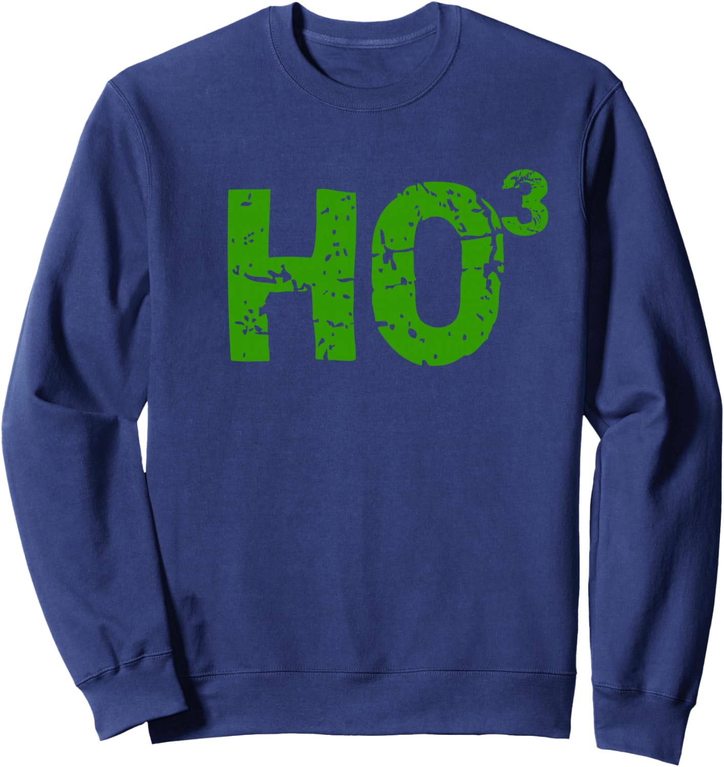 HO HO HO 3 Funny Christmas HO3 Cubed Meme Sweatshirt - Sweatshirt | Navy