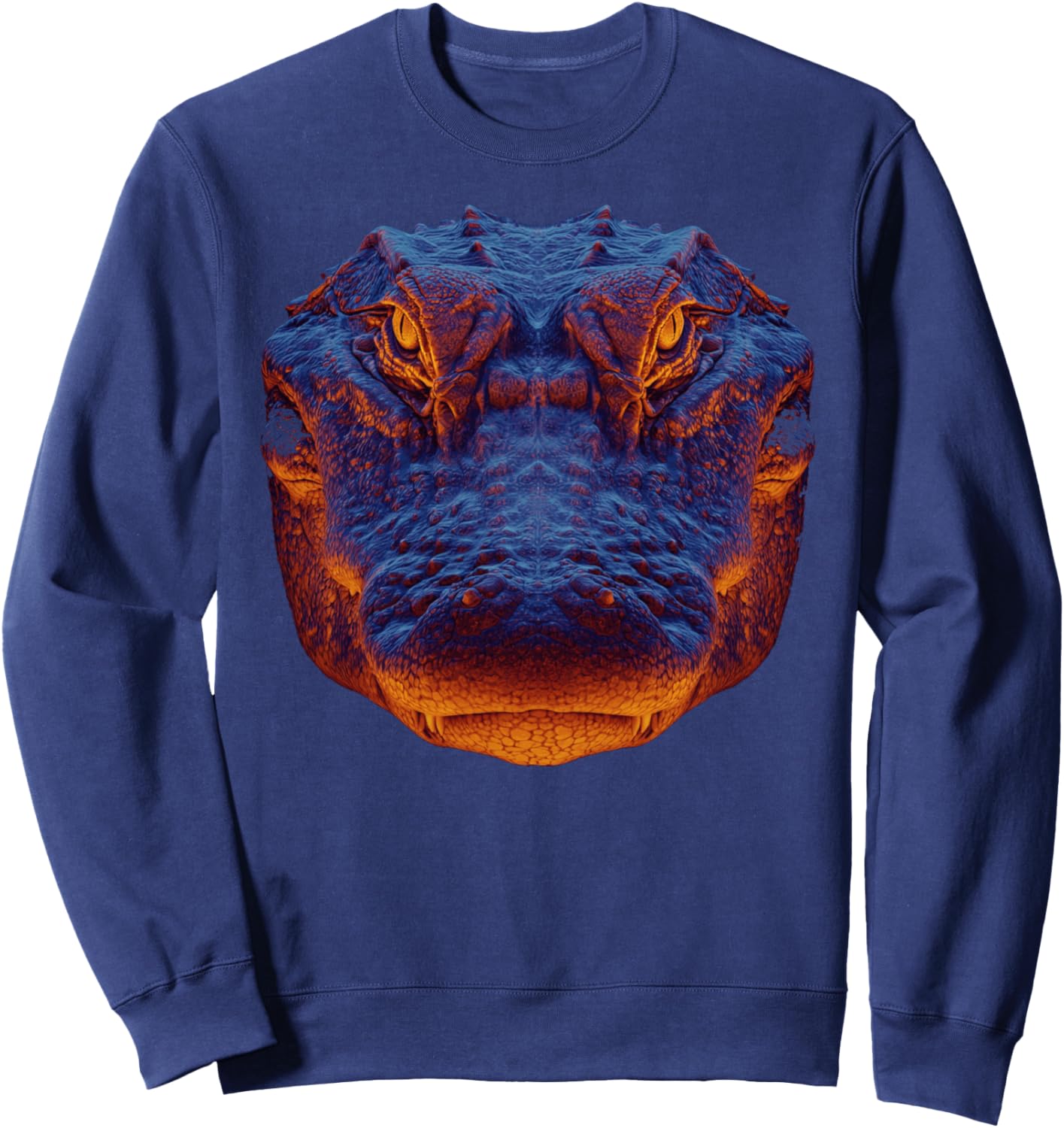 Crocodile Alligator Gator Face Sweatshirt - Sweatshirt | Navy
